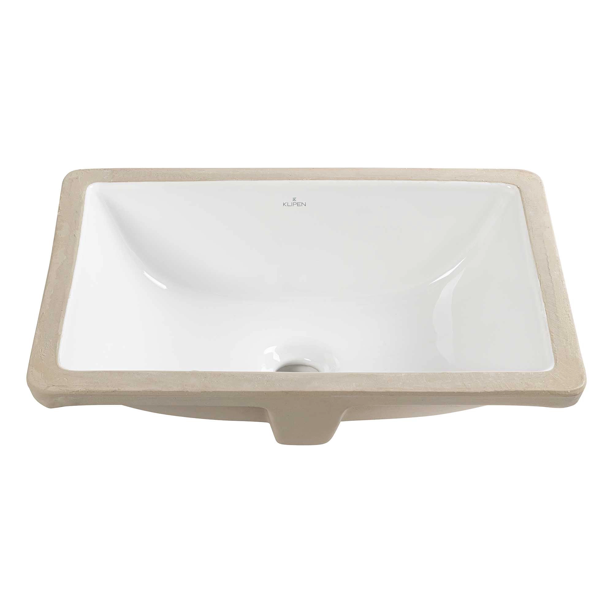 Lavamanos Eta Bajo Cubierta con Rebalse Rectangular Blanco