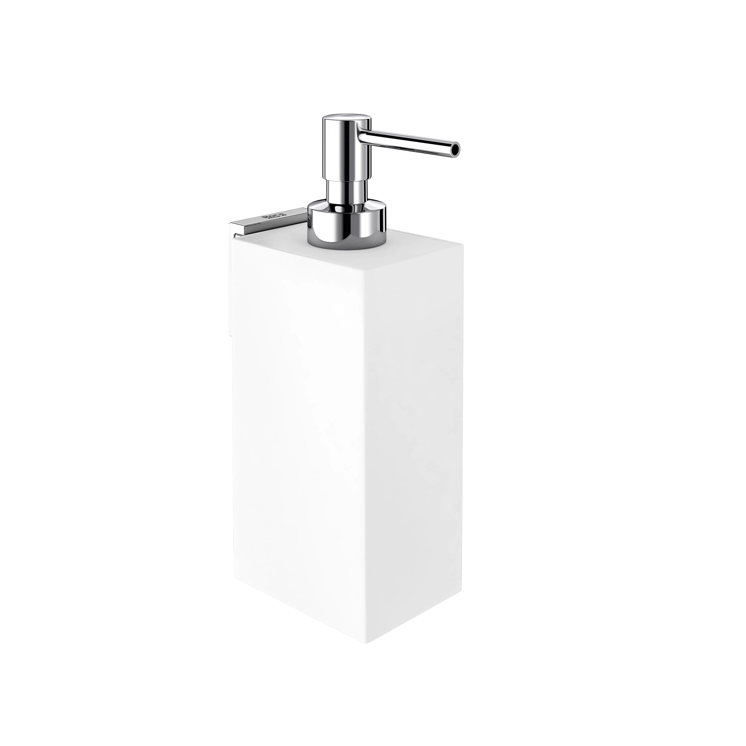 Dispensador de Jabón Rubik Latón Blanco 5.5x8.1x17.9 cm