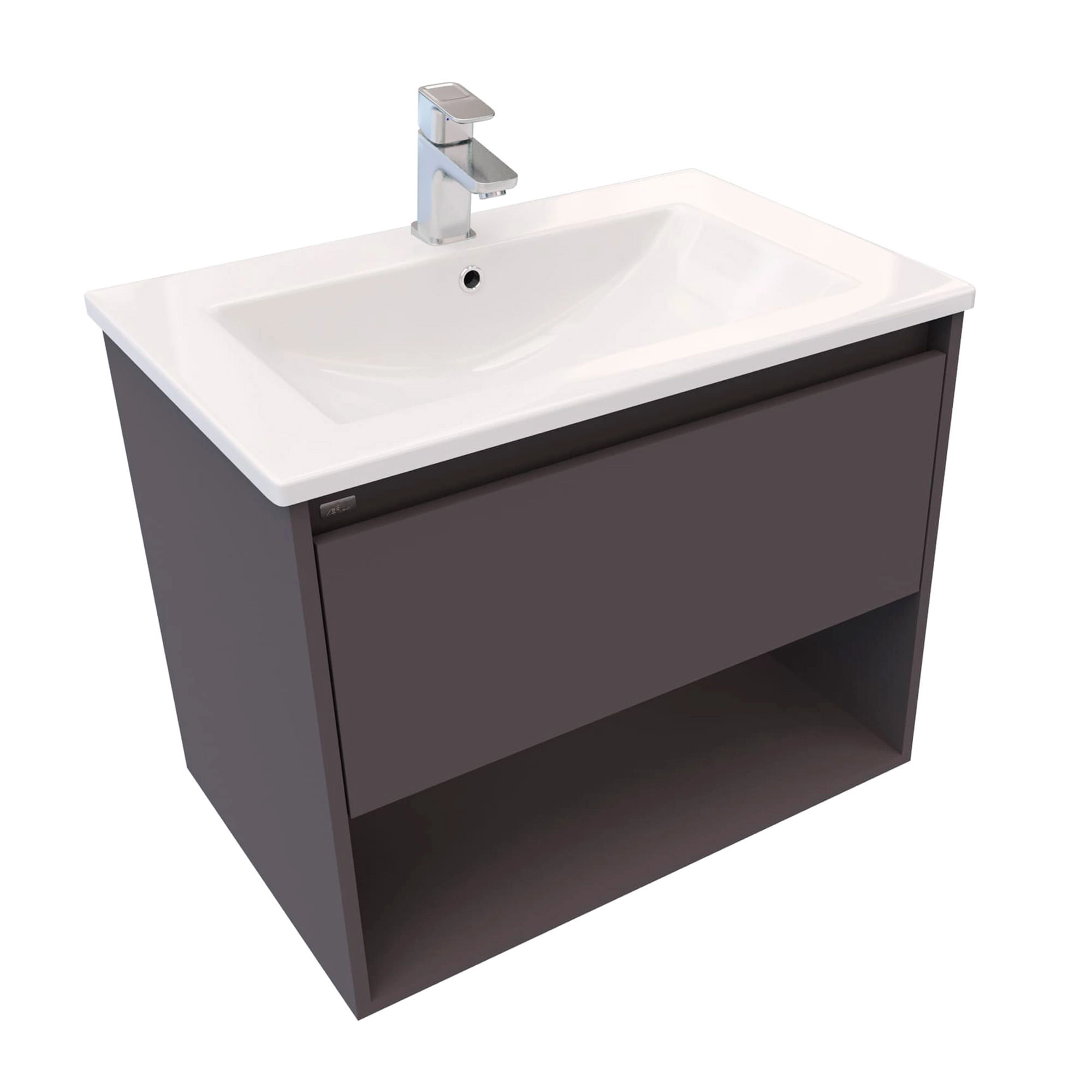 Mueble de Baño King con Lavamanos 1 Cajón y Repisa Plomo
