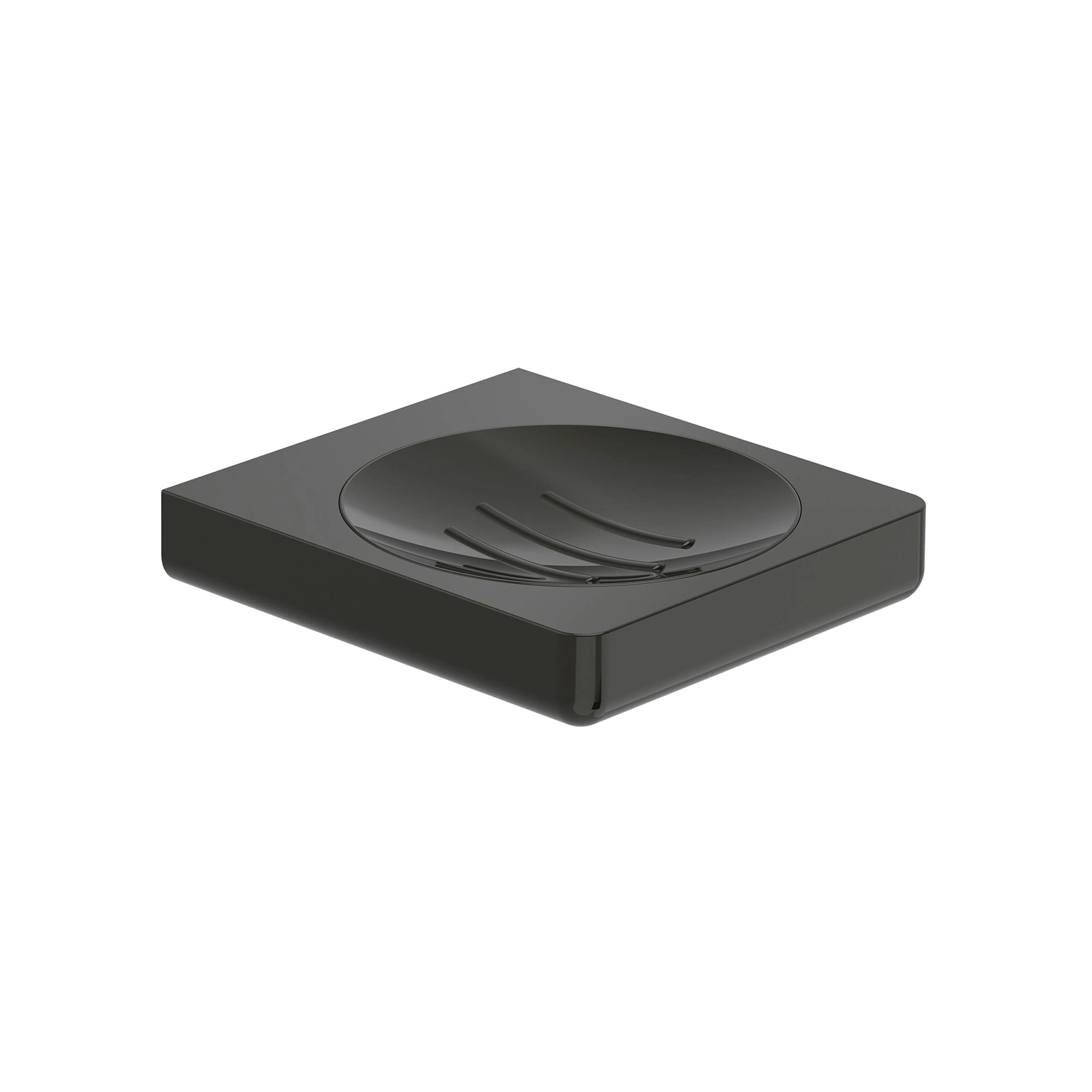 Jabonera Tempo Metal Negro 12x11x2.5 cm