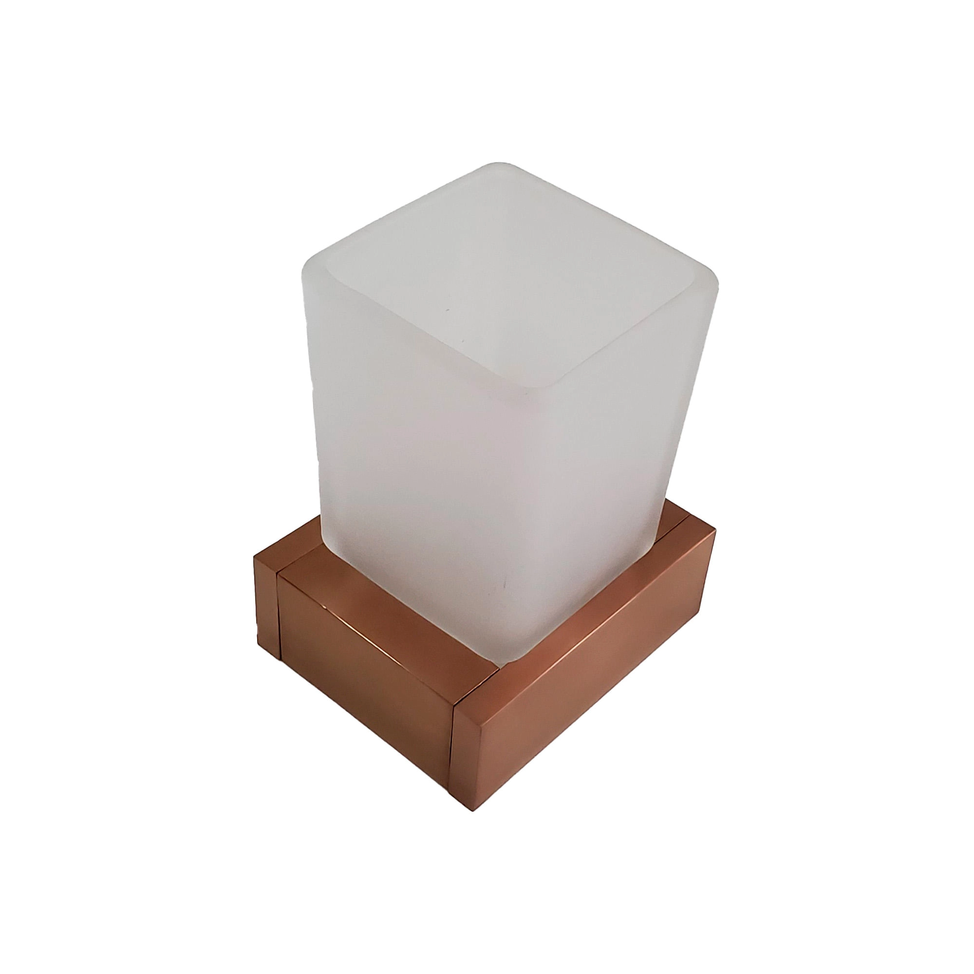 Portavaso Kubika Latón Rosado 8.4x7x10.5 cm
