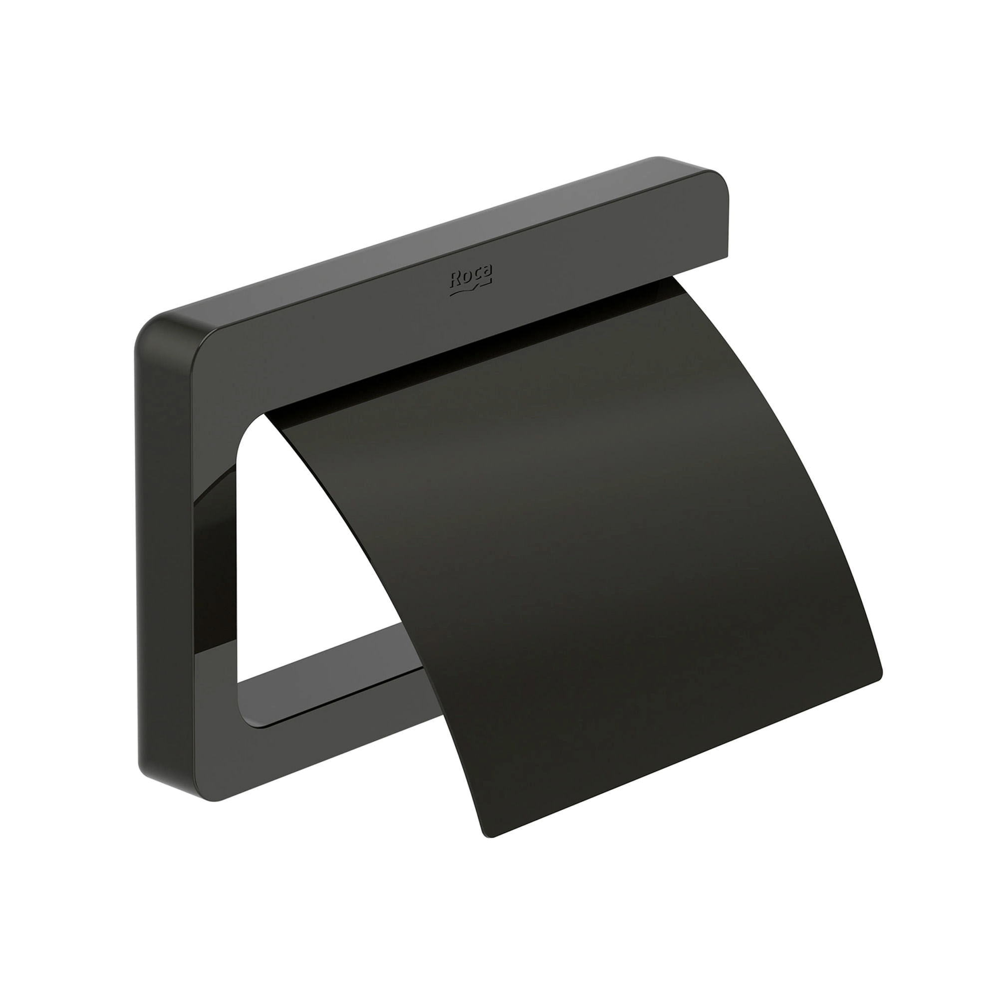 Portarollo Tempo con Tapa Metal Negro 15x2.4x11.6 cm