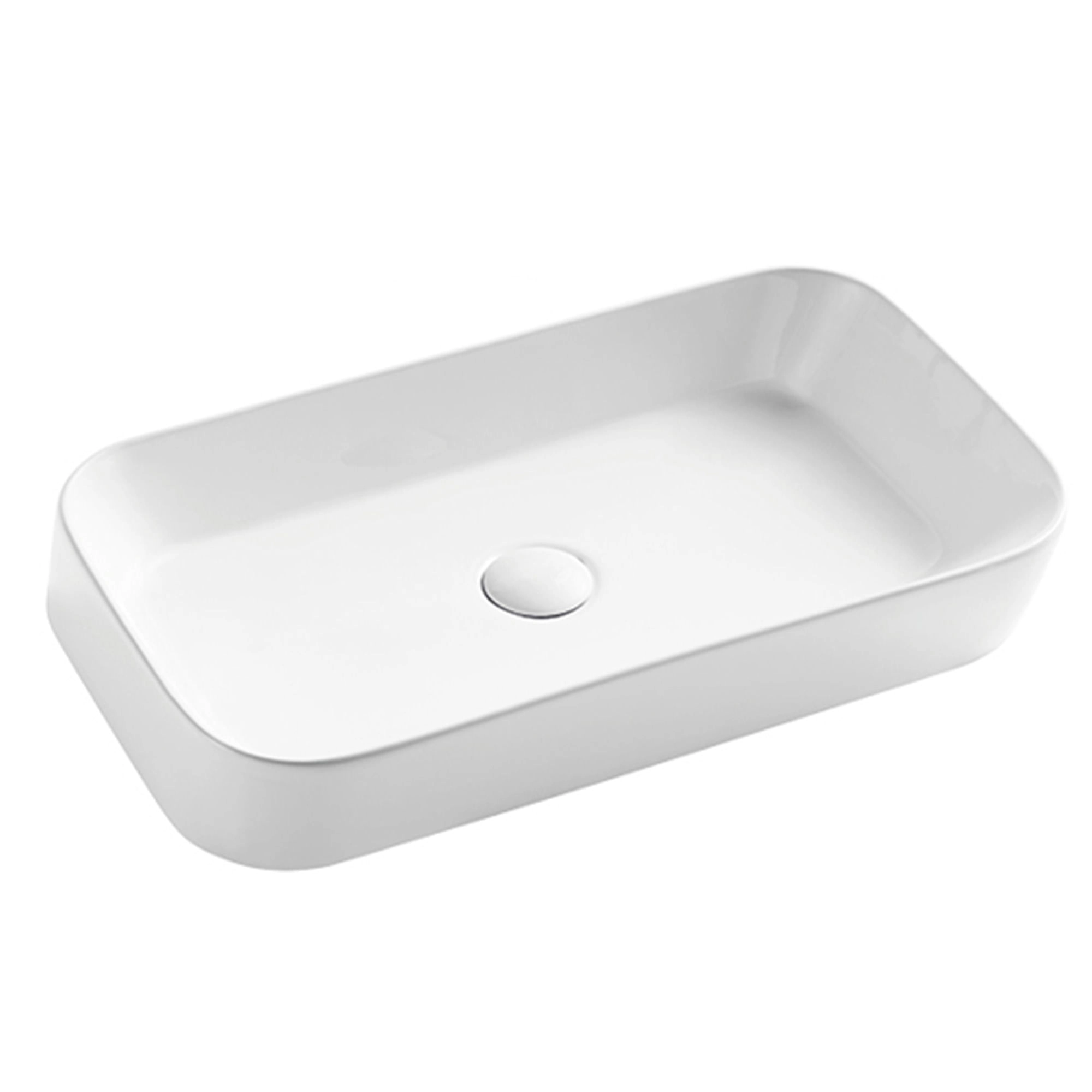 Lavamanos Lyon Sobre Cubierta Rectangular Blanco 60x39x12 cm