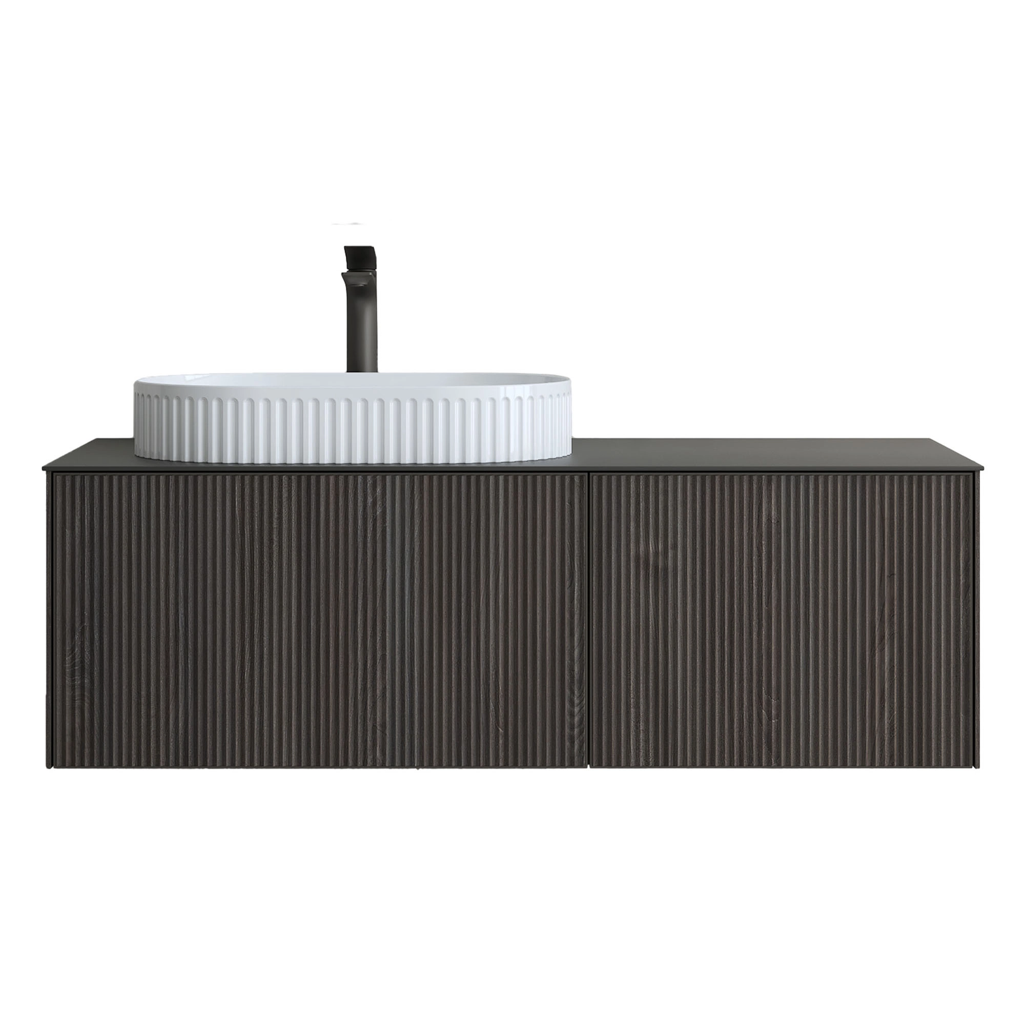Mueble de Baño Rock sin Lavamanos 1200x392x500 mm 2 Cajones Walnut
