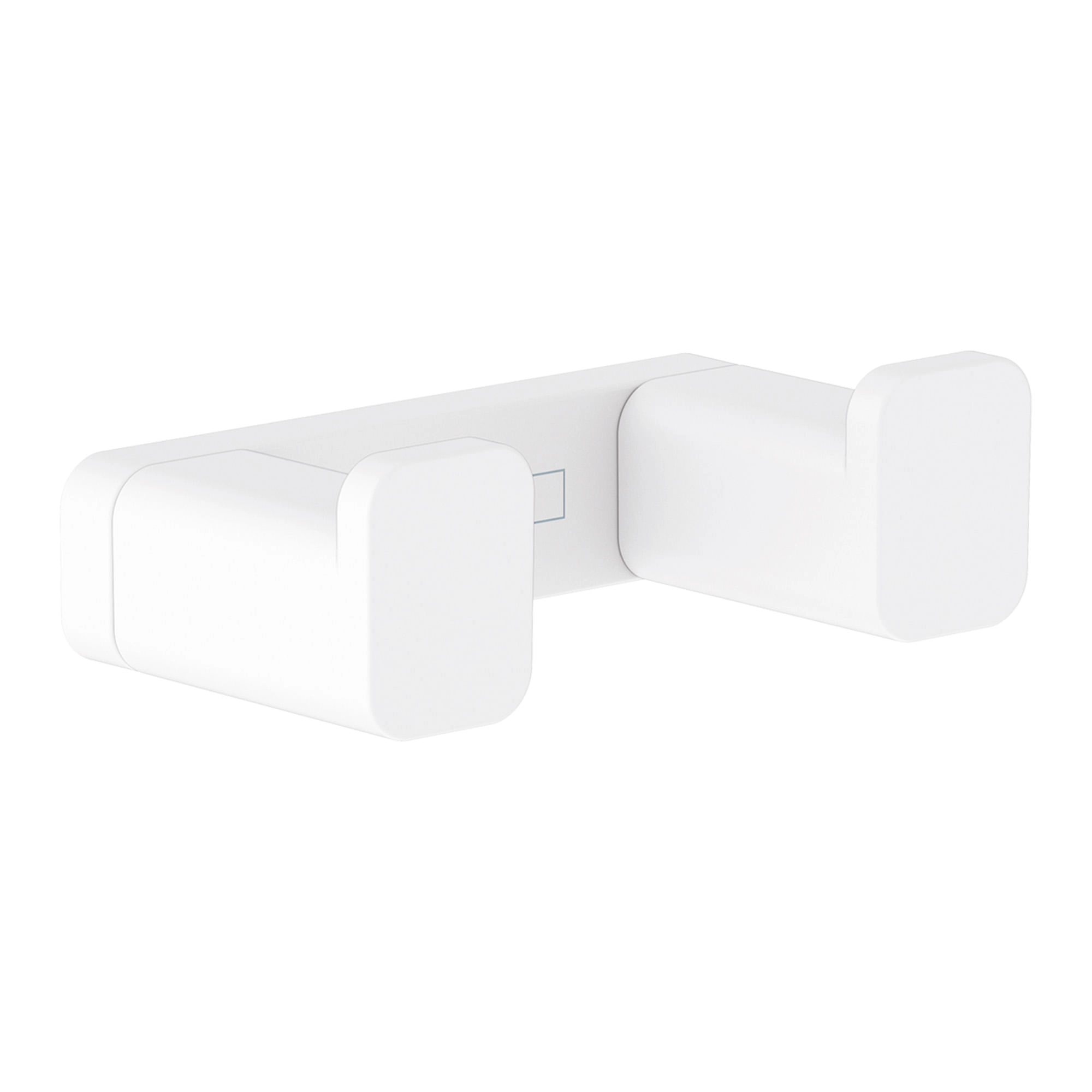 Percha Addstoris Doble Metal Blanco 6.6x3.6x2.1 cm