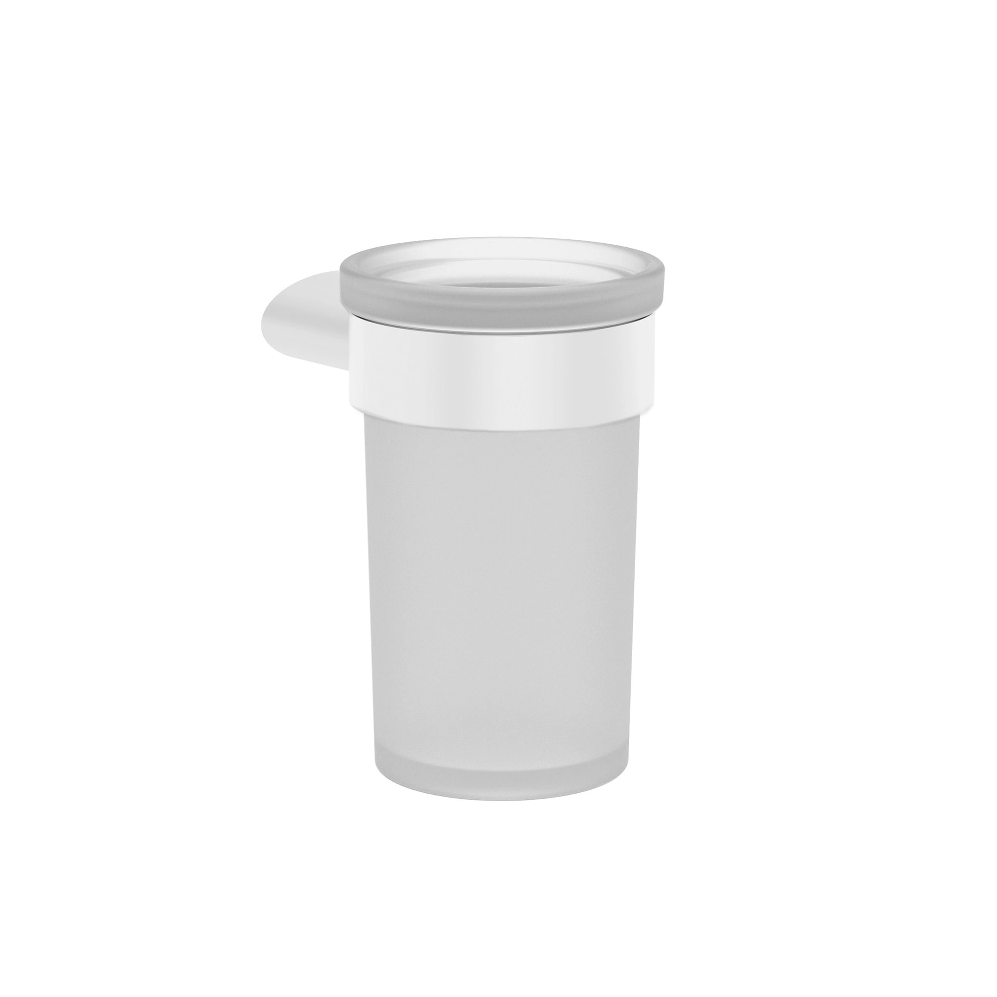 Portavaso Urban Acero Inoxidable y Vidrio Blanco 6.8x9.3x11 cm