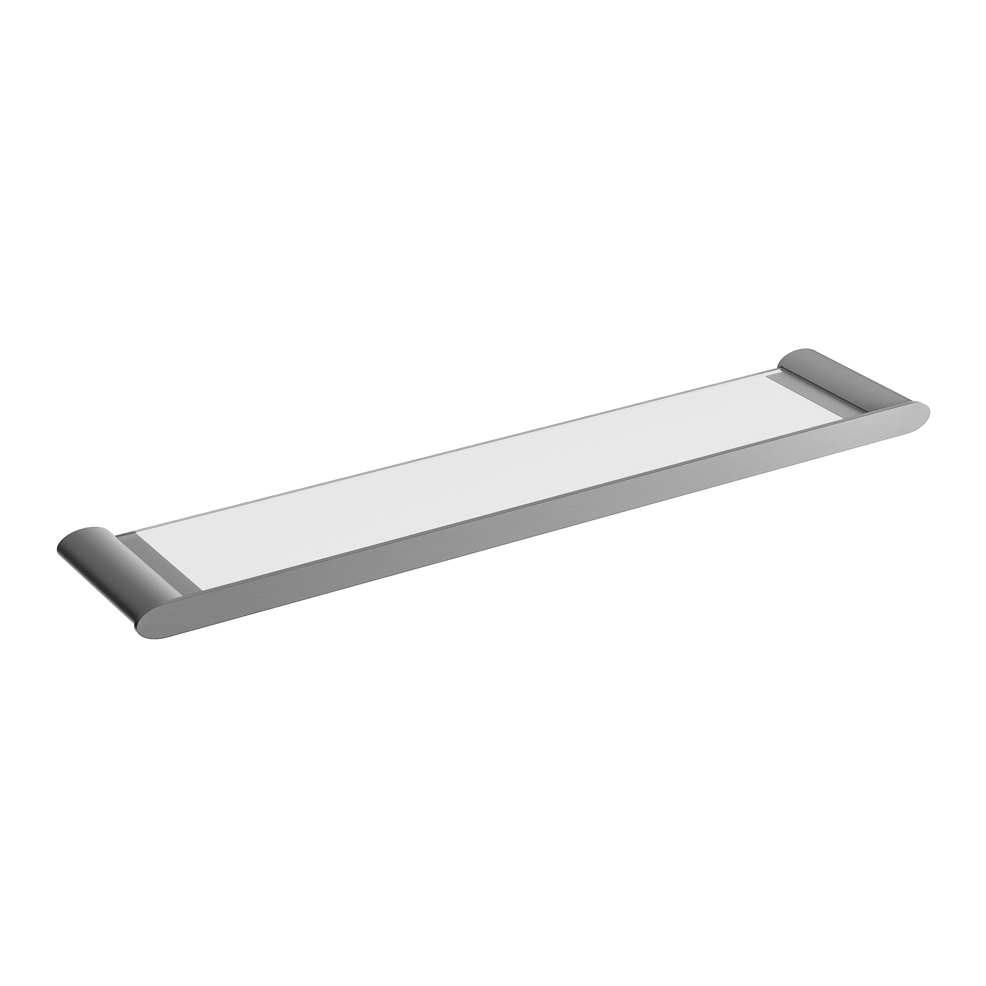 Repisa Urban Acero Inoxidable y Vidrio Gris 59x12.6x2.2 cm
