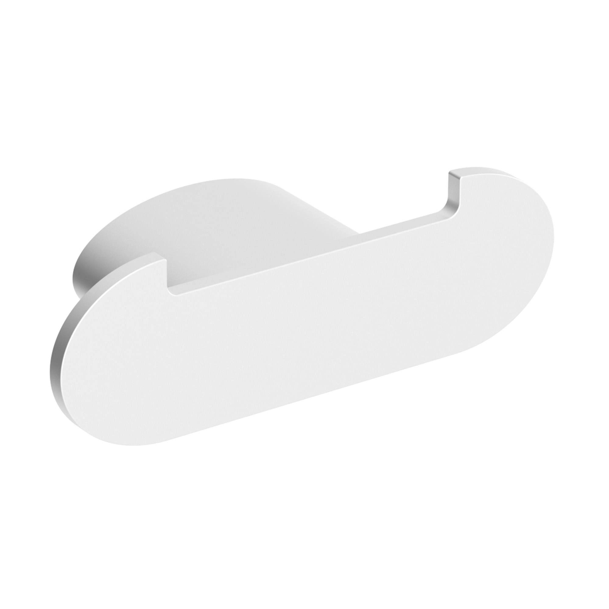 Percha Urban Doble Acero Inoxidable Blanco 7.8x4x2.8 cm