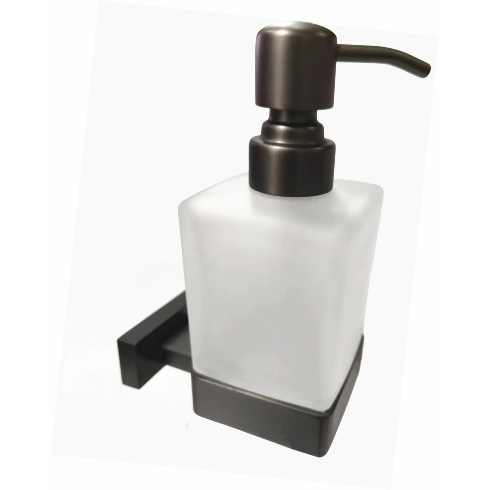 Dispensador de Jabón Atlas Latón Grey Mate 6.4x11.9x16 cm