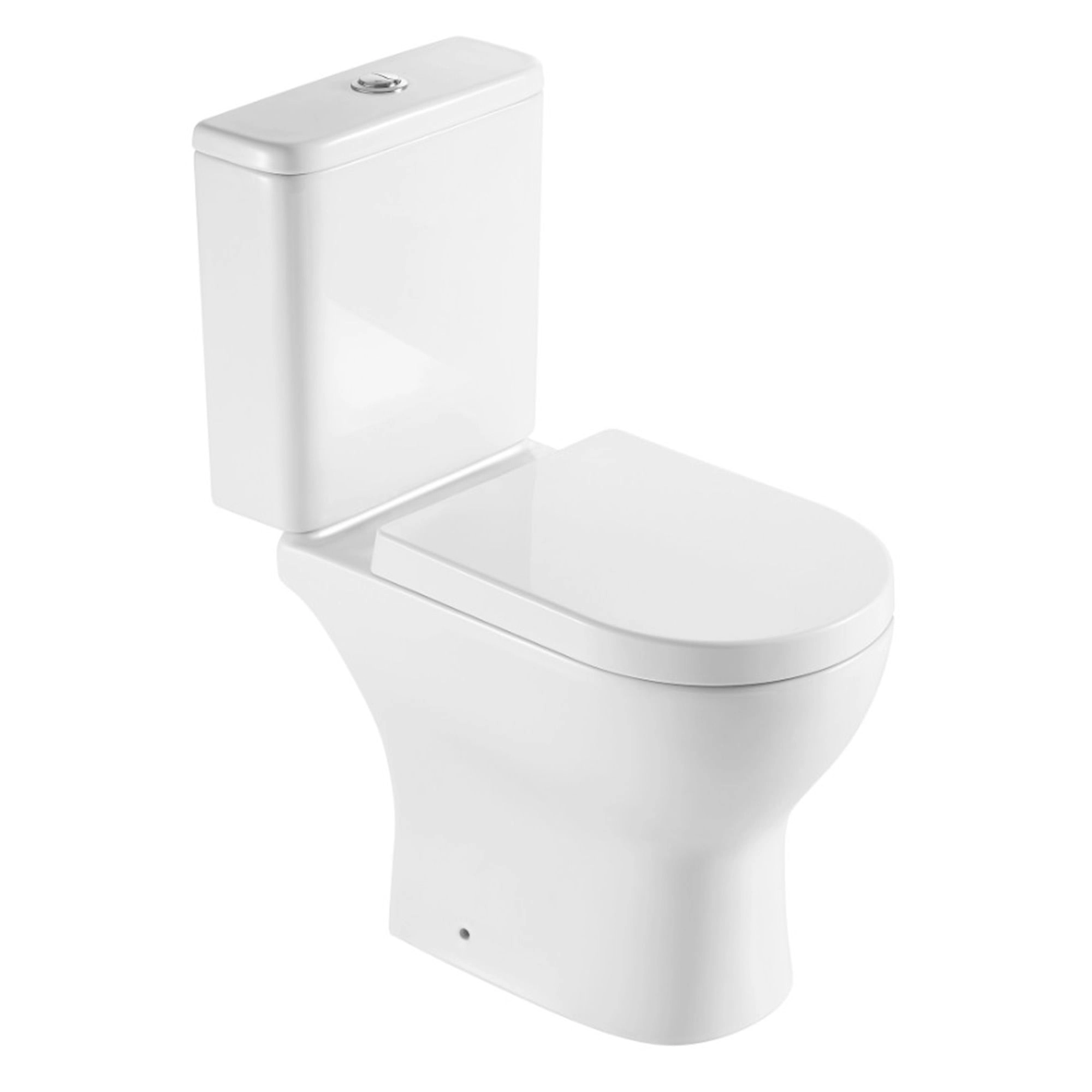 WC Two Piece Atenas Rimless ADA Descarga a Piso 210 mm