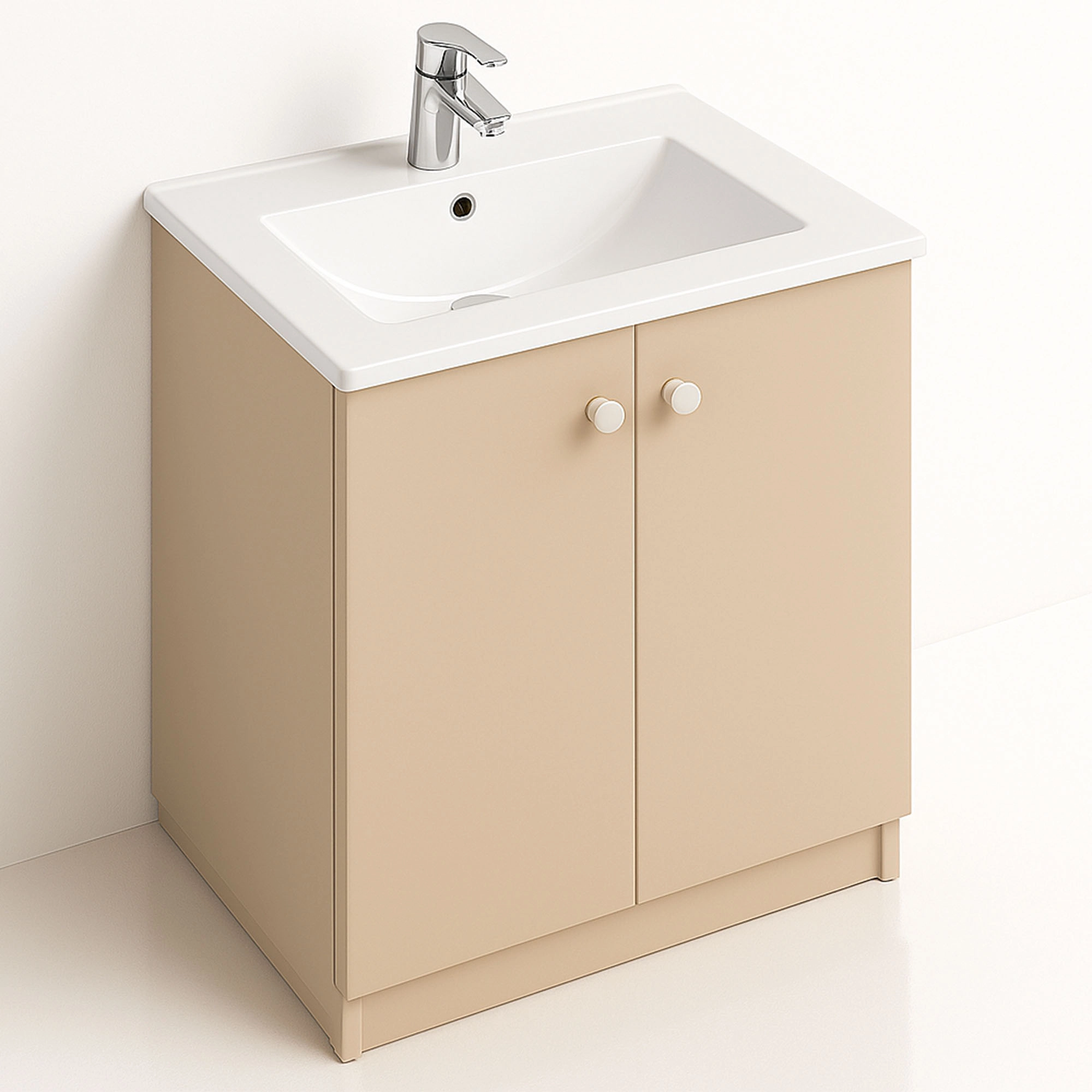 Mueble de Baño Dante con Lavamanos 600x465x840 mm 2 Puertas Gris Arcilla