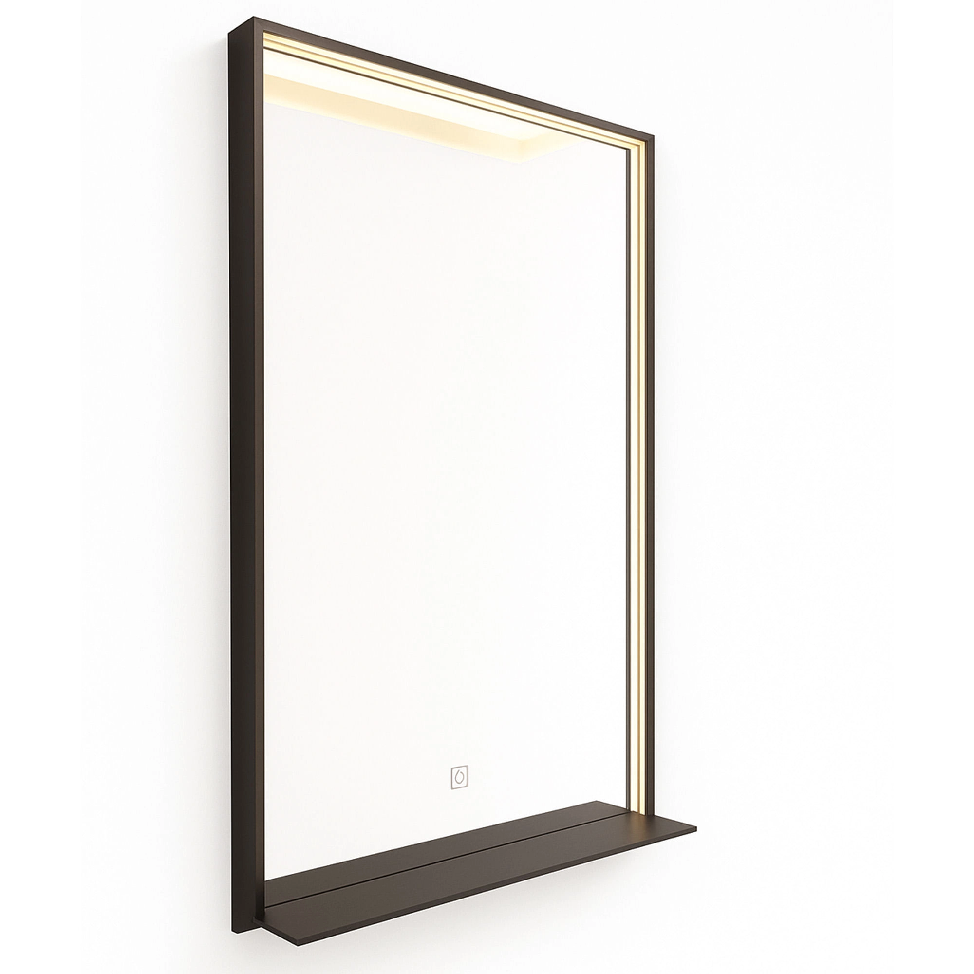 Espejo Blanche Rectangular Desempañante Led Negro 60x80 cm