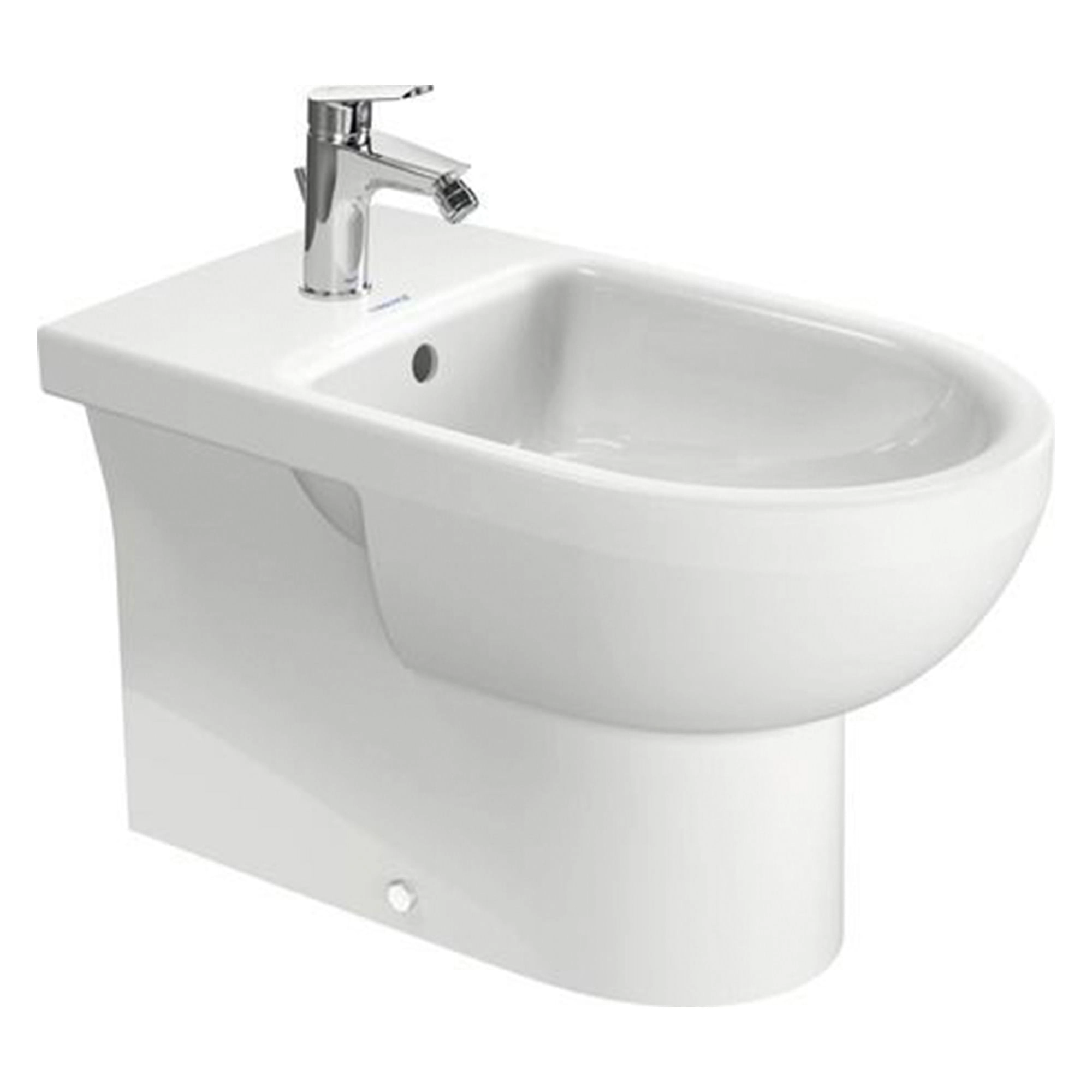Bidé Duravit N°1 Sin Tapa Apoyado en Piso Blanco