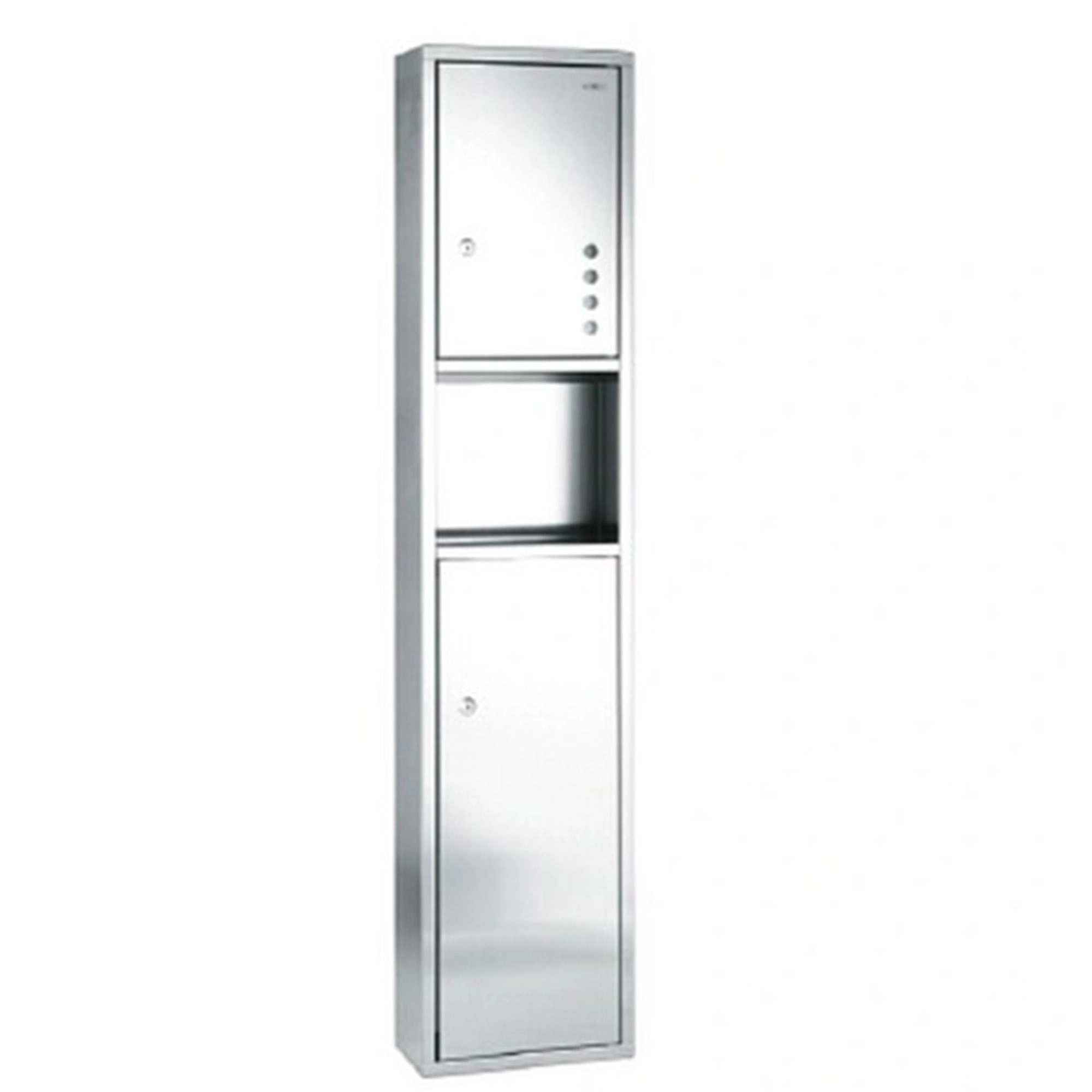 Basurero Public Acero Inoxidable 304 13.8x30x140 cm