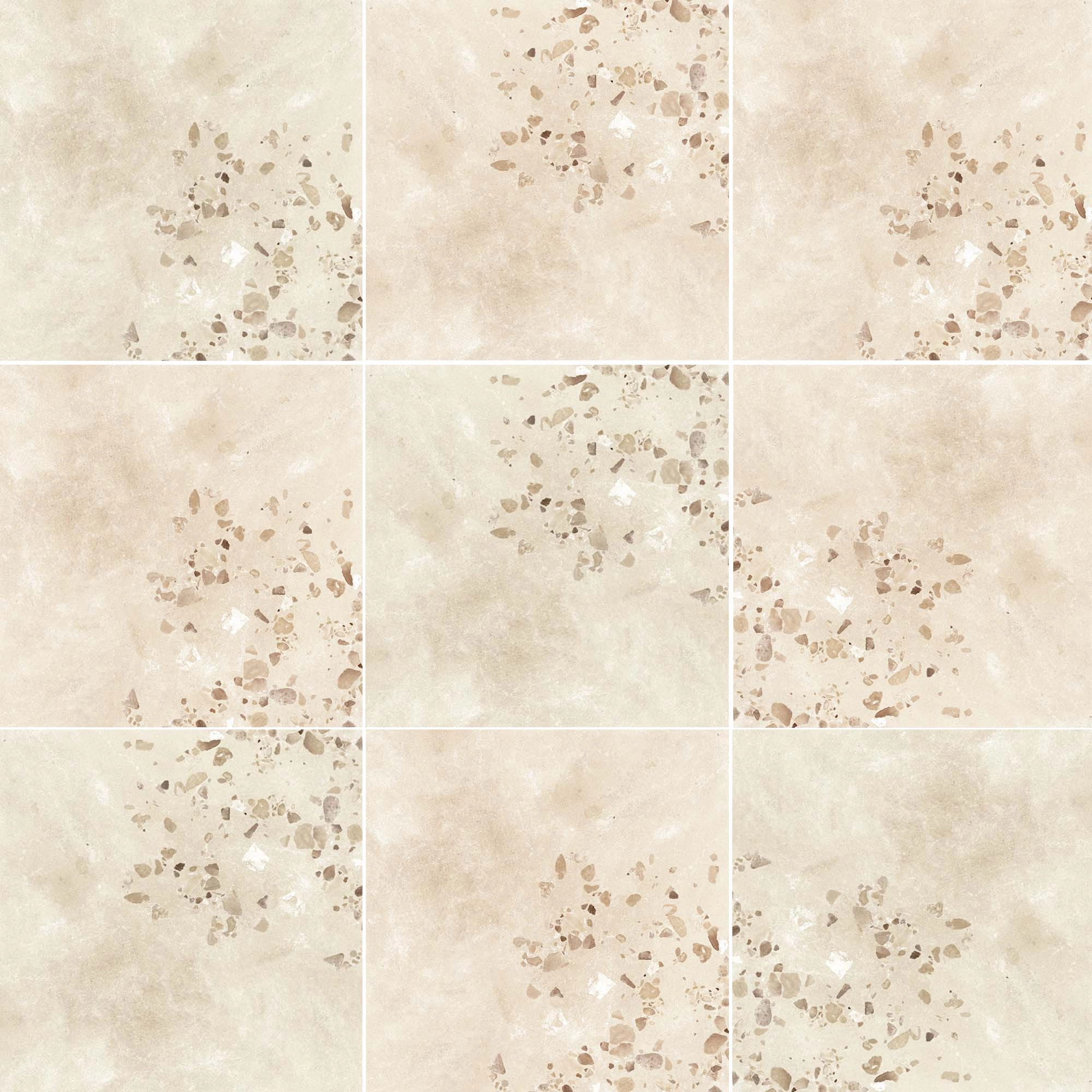 Porcelanato I Cocci Siciliani Bianco Antideslizante 90x90 cm
