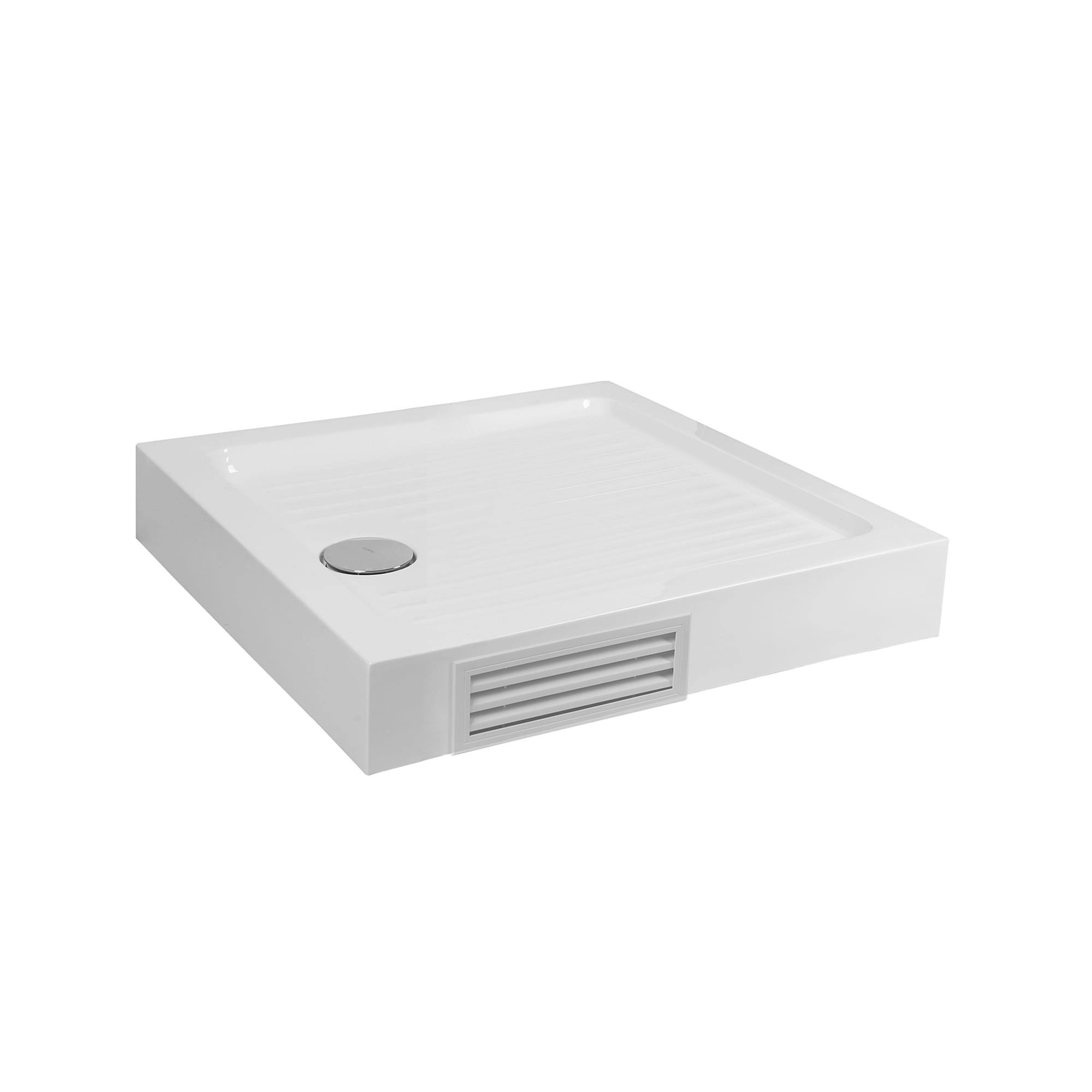 Receptáculo Zen Desagüe y Panel de Registro Blanco 1200x1200 mm