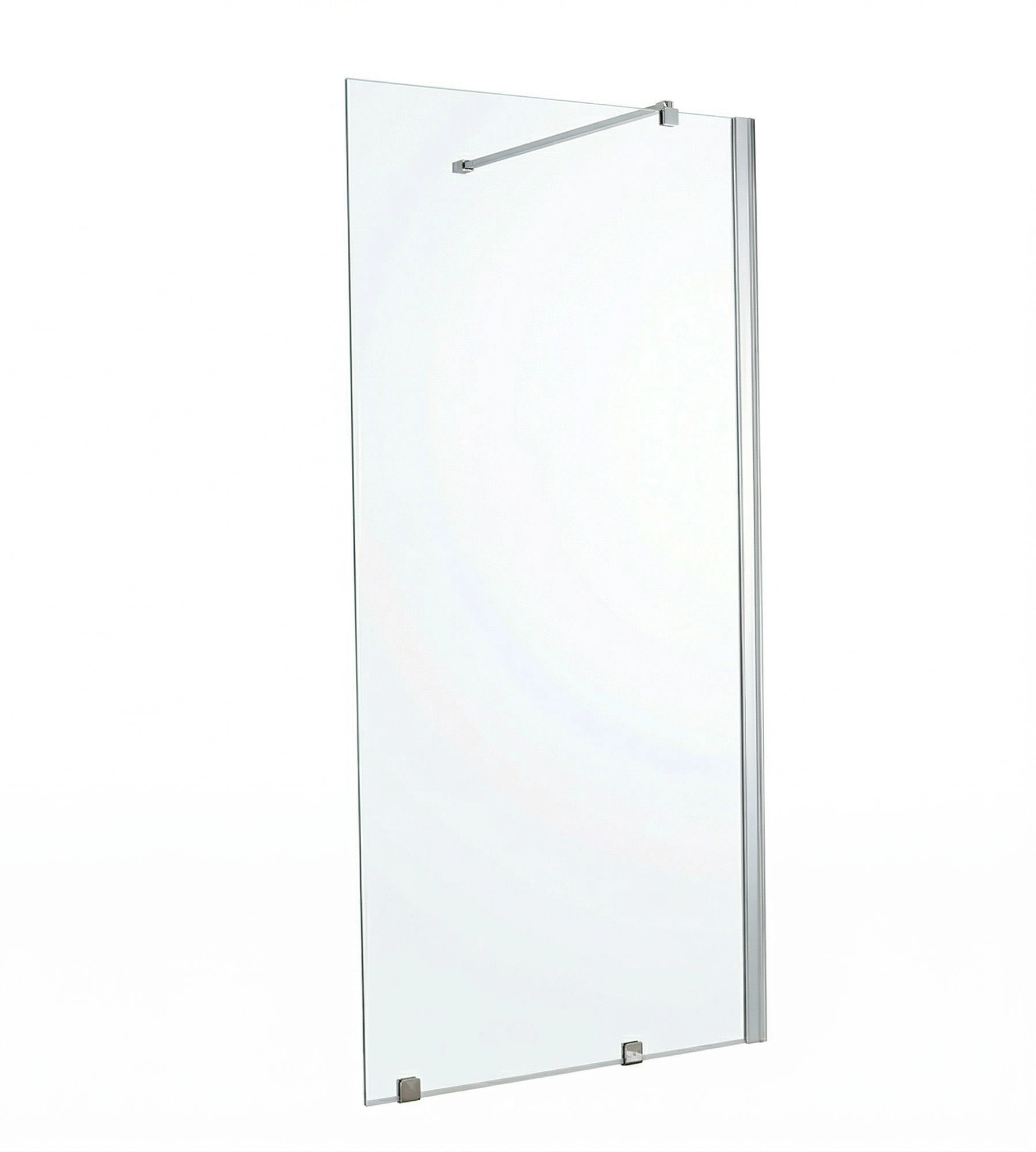 Mampara Ducha Style Fija Vidrio Templado Cromada 800x1980 mm
