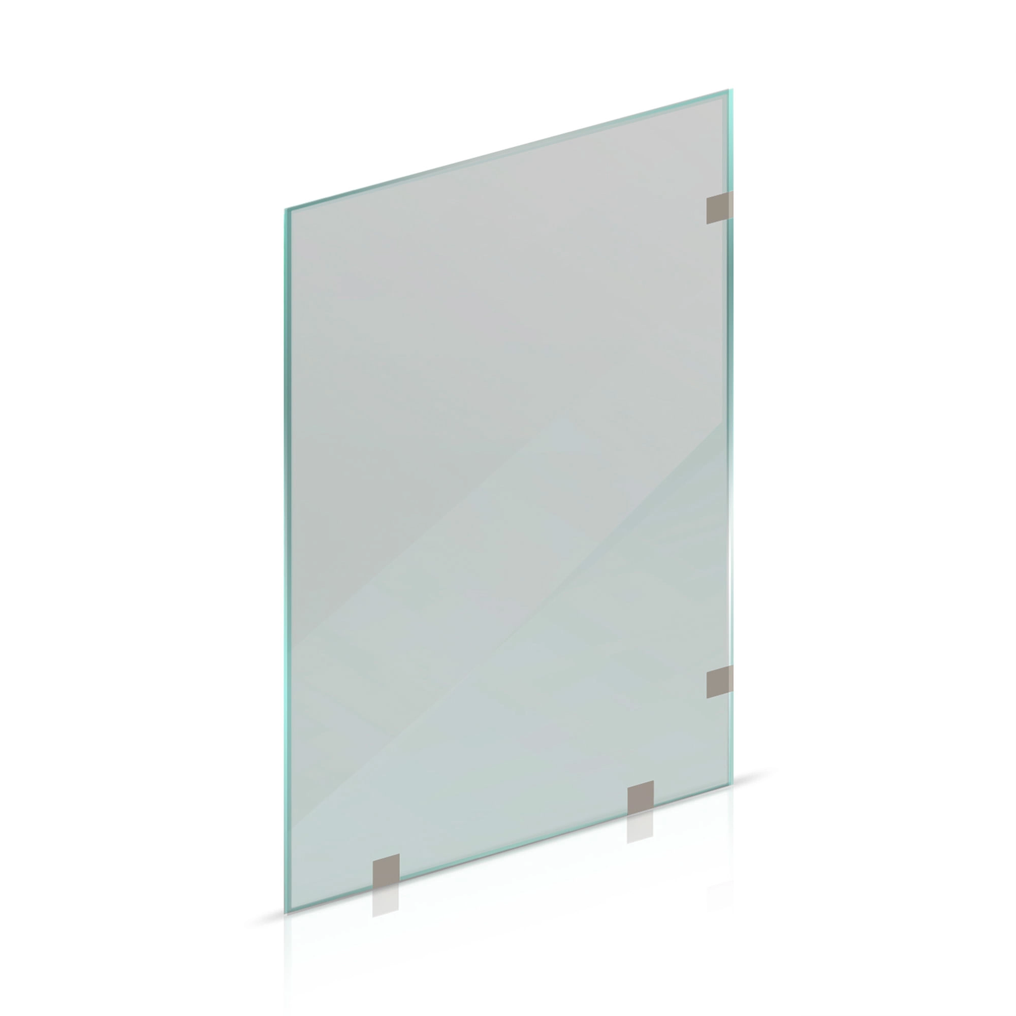 Mampara Ducha Fosco Fija Vidrio Templado Acero Inoxidable 800x1900 mm