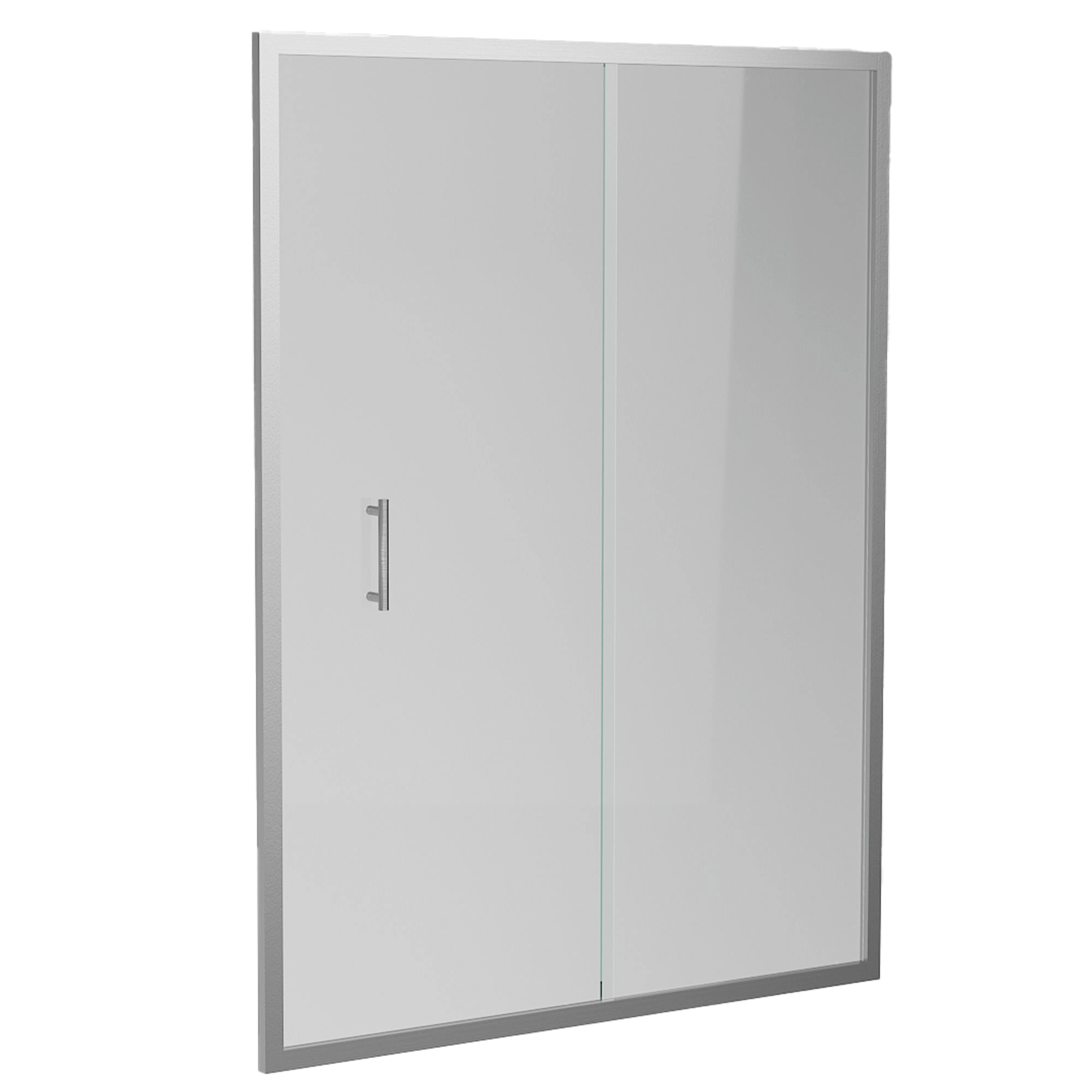 Mampara Ducha Aura-A Corredera y Fija Vidrio Templado Reversible Cromado 1950x1400 mm