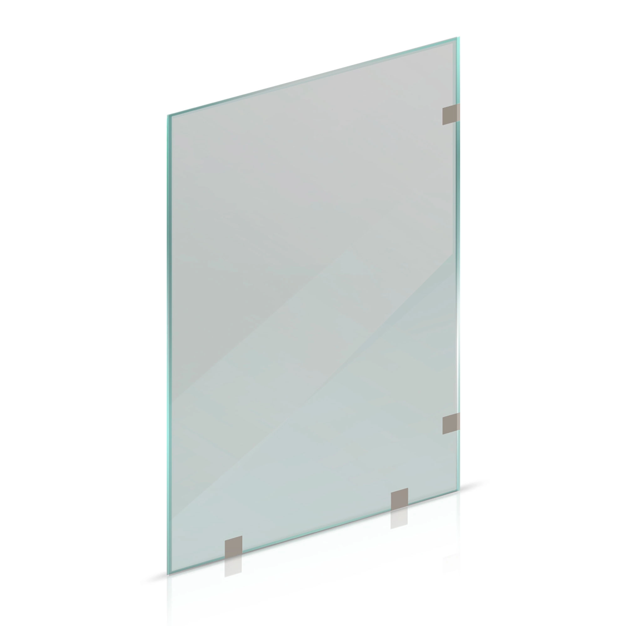 Mampara Ducha Fosco Fija Vidrio Templado Acero Inoxidable 1500x1900 mm