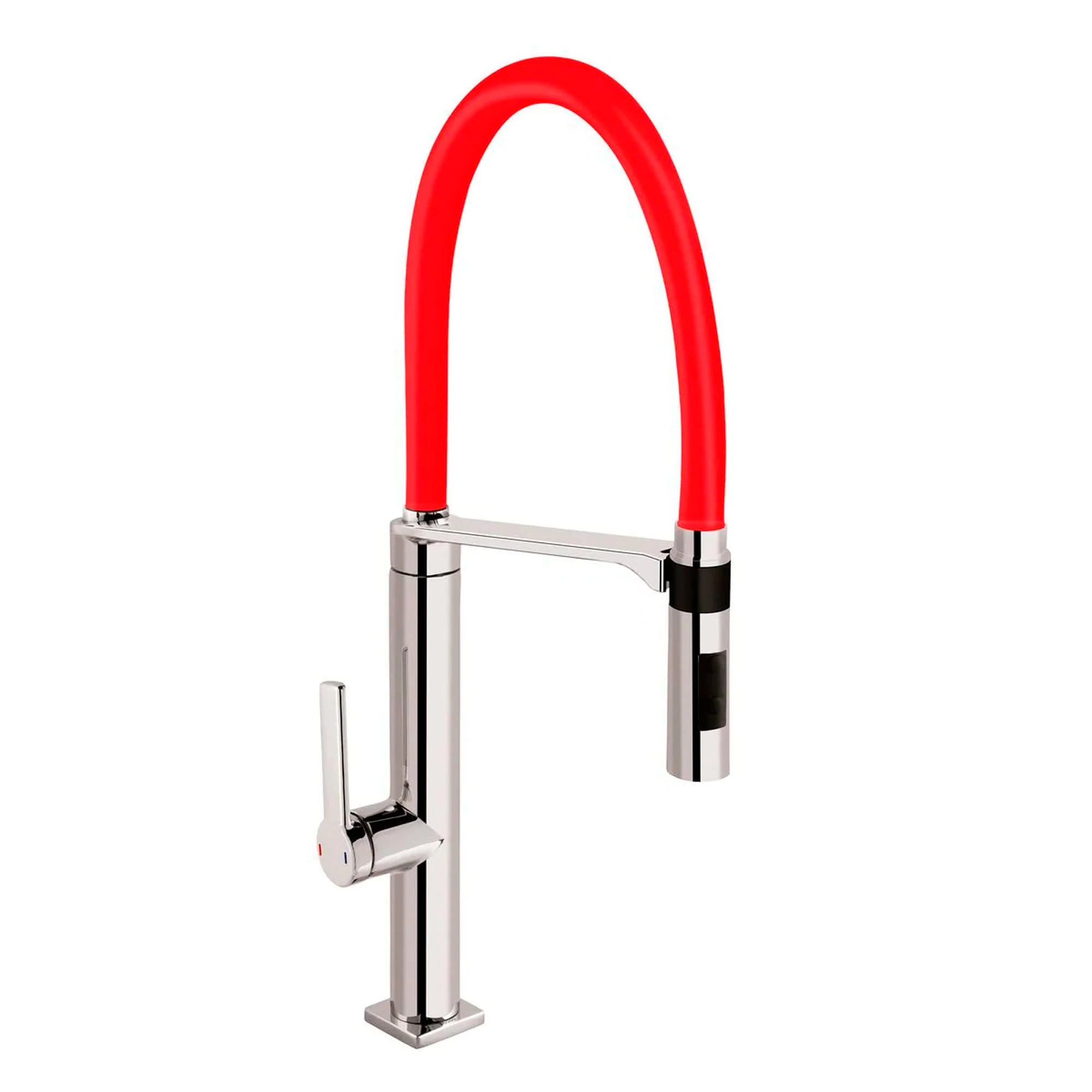 Grifería Cocina Doc Extraíble Caño Flexible 2 Jet 695779 Rojo