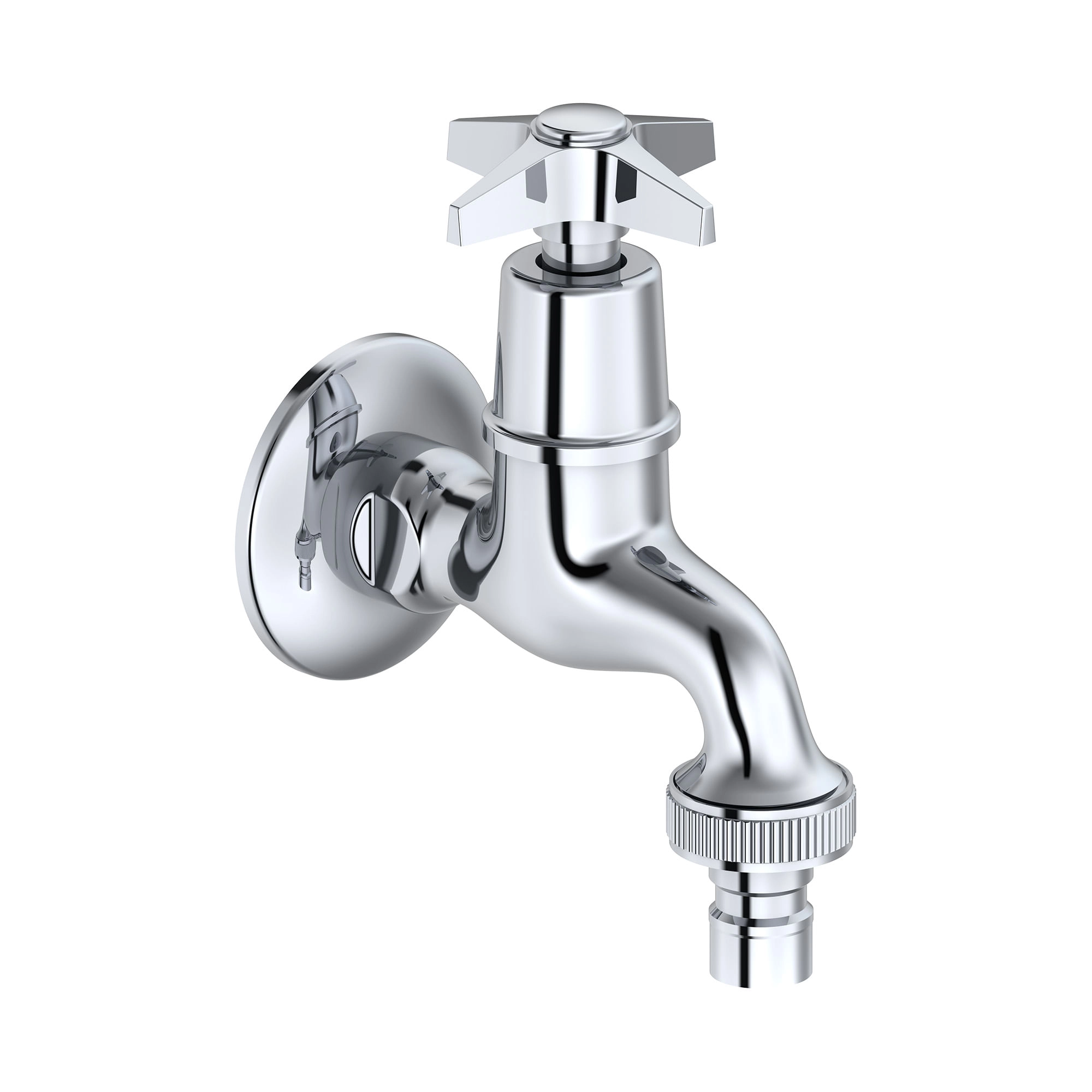 Grifería para conexión Lavadora 1/2x3/4 C/Flange Cromado