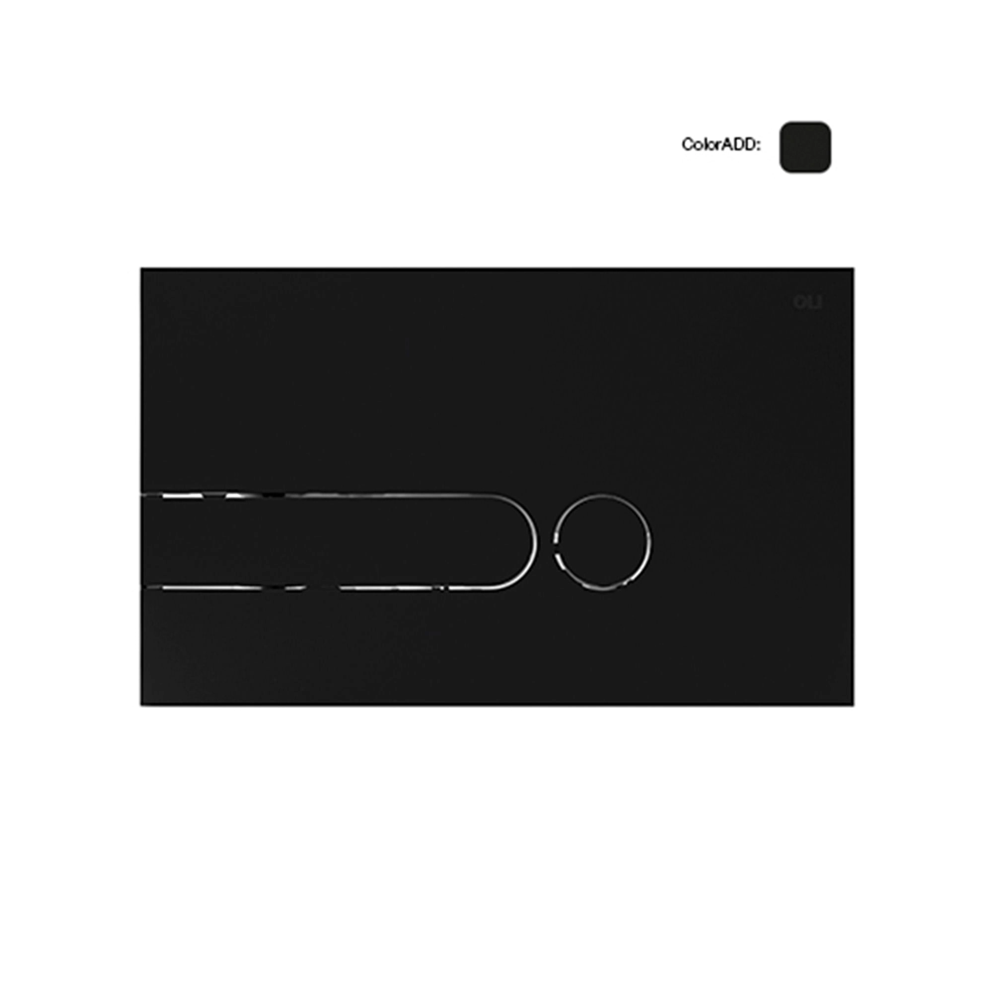 Placa De Accionamiento Iplate Doble Negra 265x190x6 mm