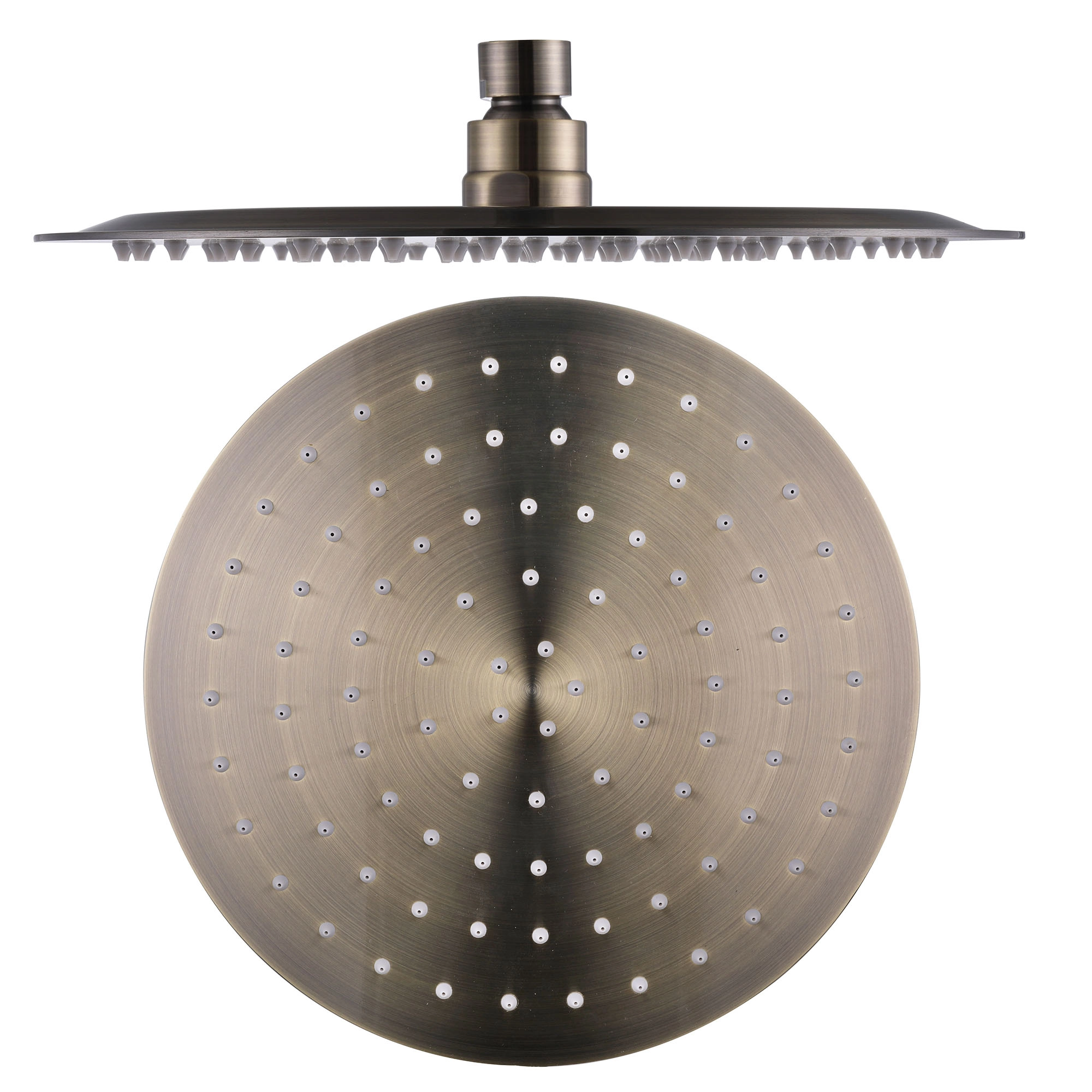 Plato Ducha Urban Redondo 25 cm 1 Jet sin Brazo Antique Bronze