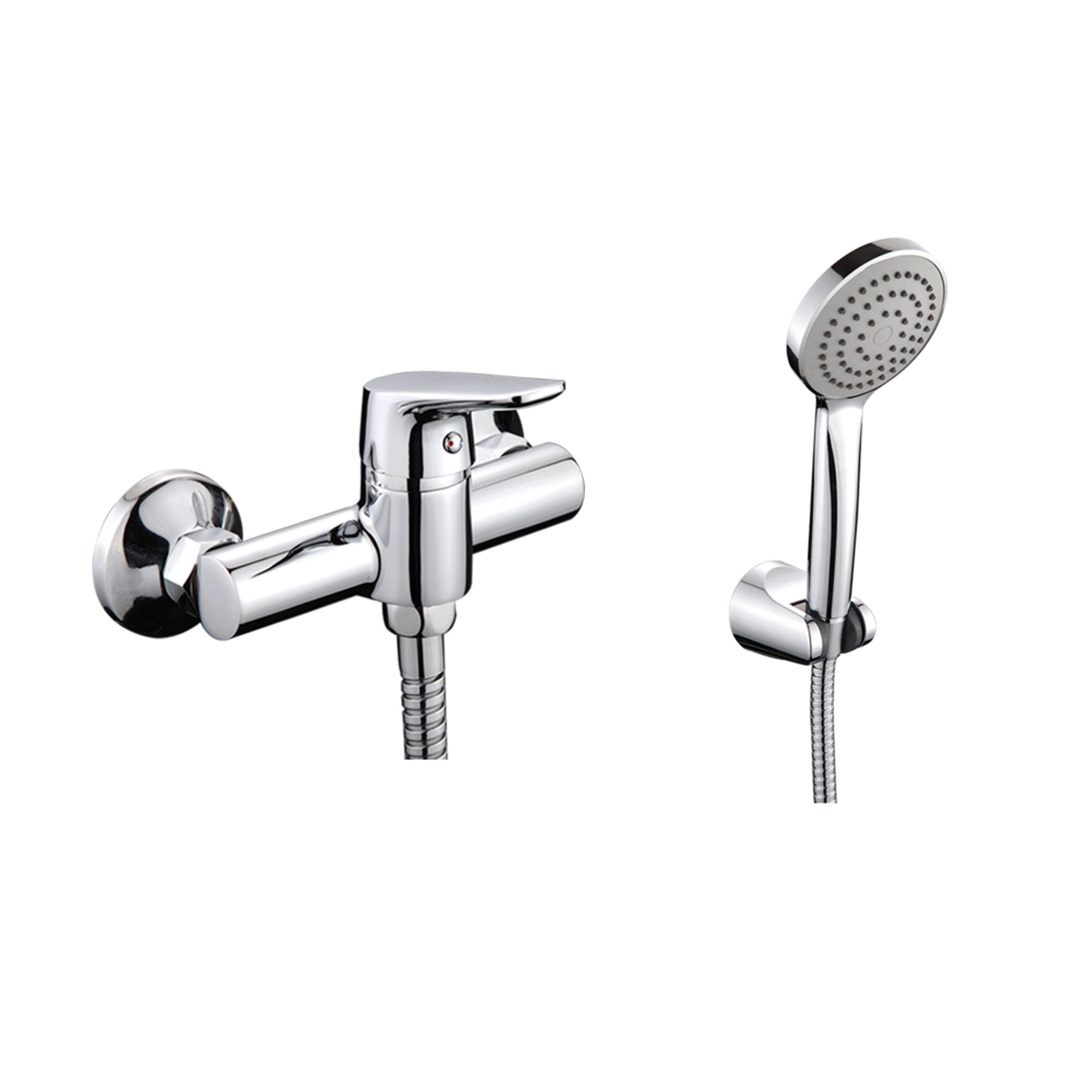 Grifería Ducha Concept-N Expuesta C/Ducha Fono, Flexible, Soporte Cromado