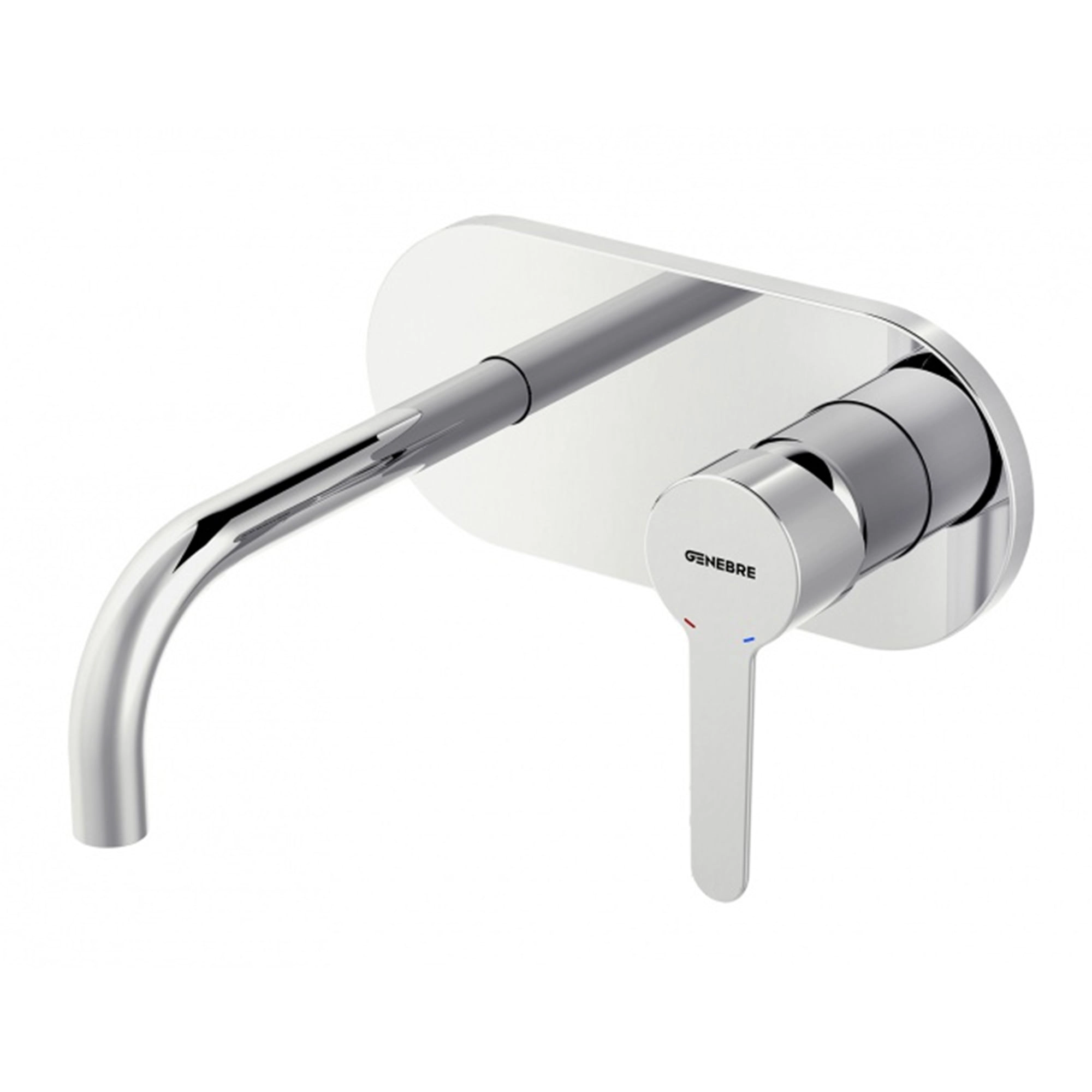 Grifería Lavamanos Oslo Muro 16 cm S/Desagüe Cromada