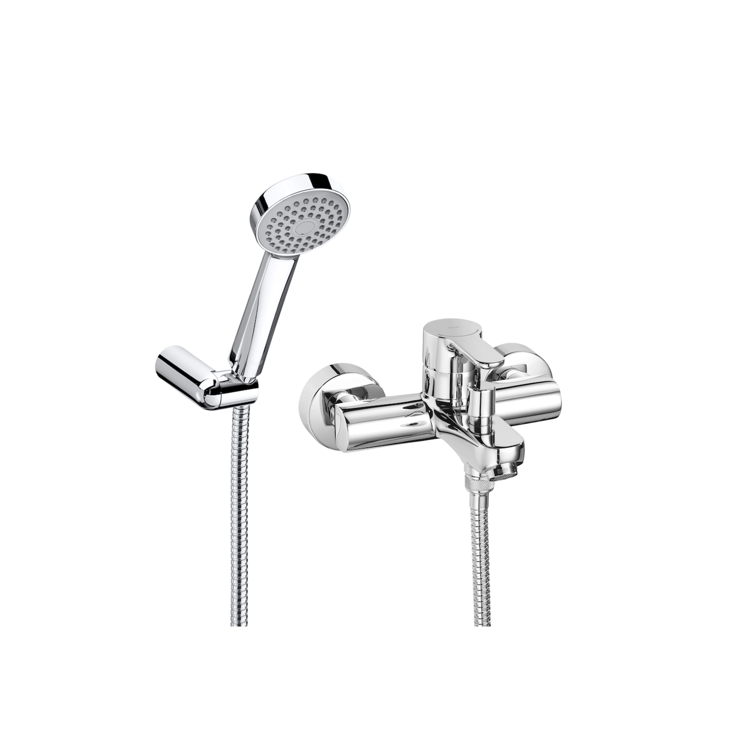Grifería Ducha Tina L20 Expuesta C/Ducha Fono, Flexible, Soporte A5a0109c02 Cromo