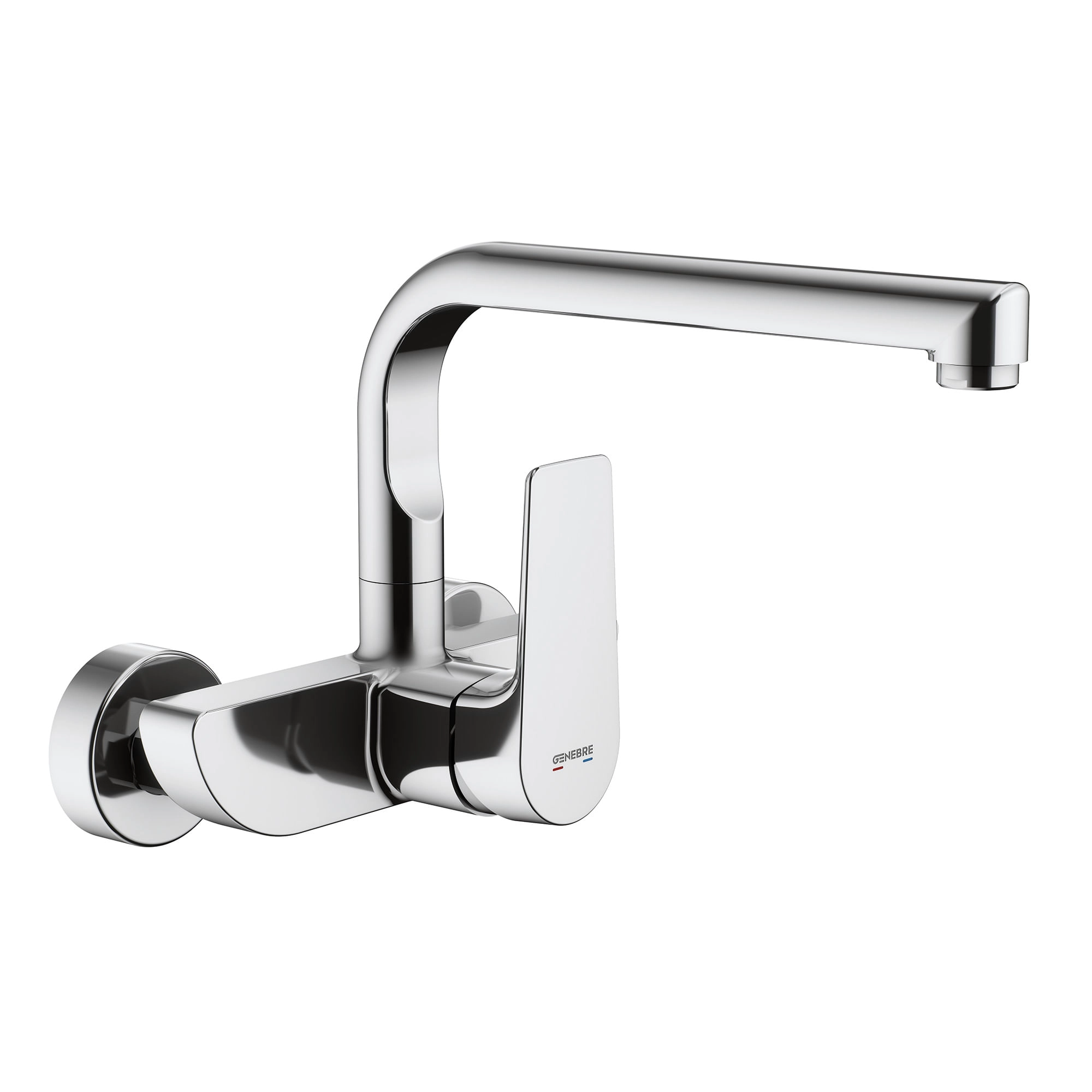 Grifería Lavamanos Koral Muro 22 cm S/Desagüe Cromada