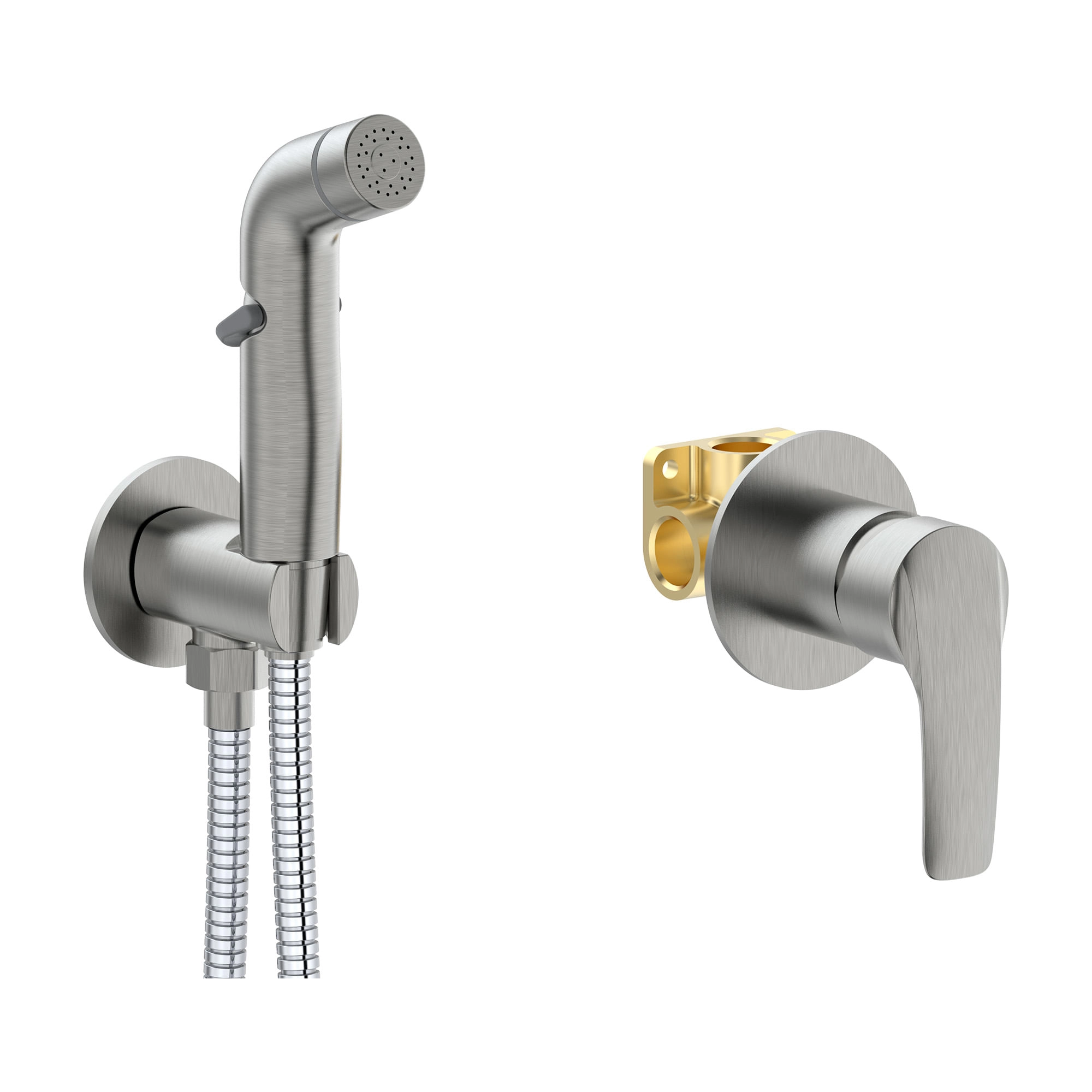 Ducha Higiénica Luxor con Soporte y Flexible Brushed Nickel