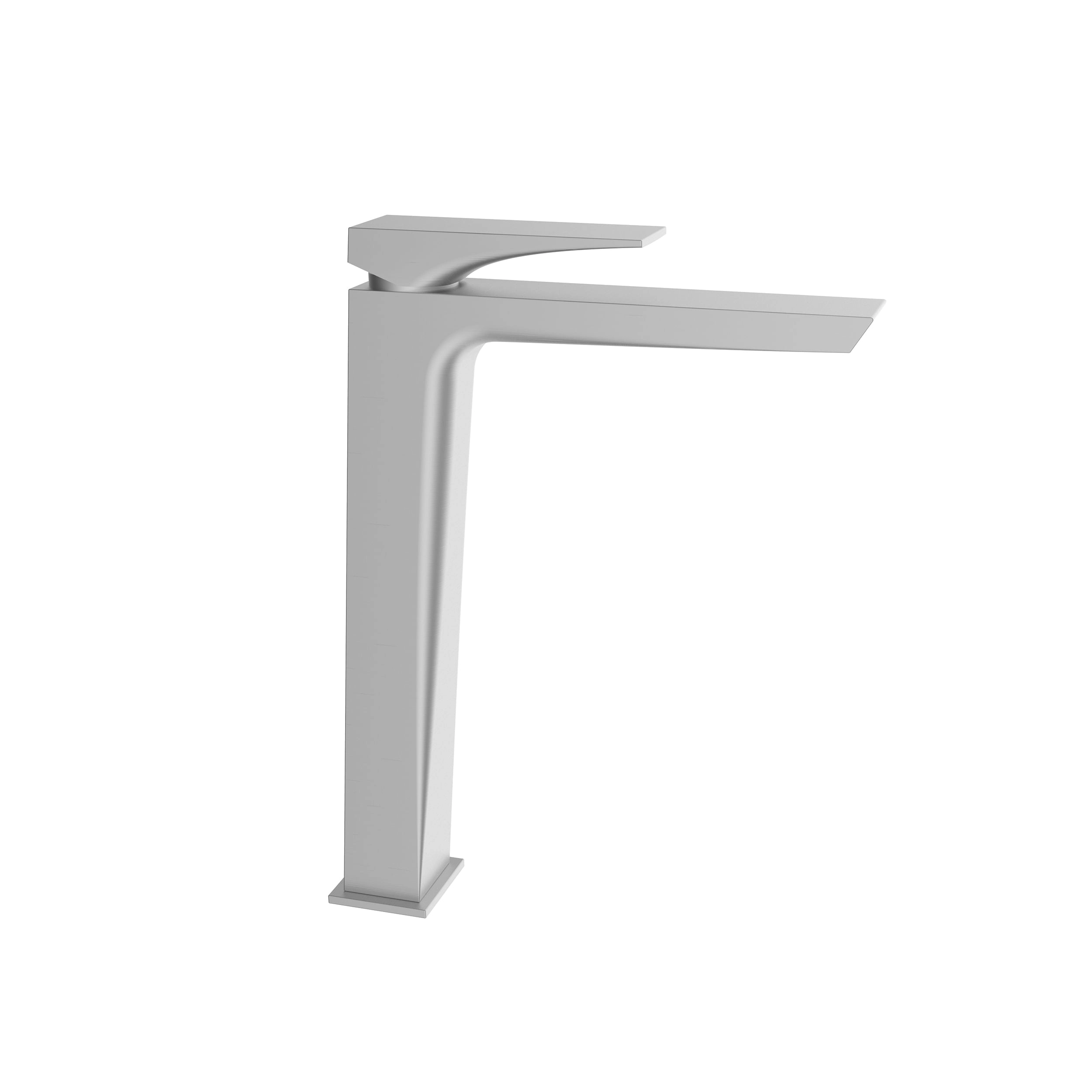 Grifería Lavamanos Kubika Alta 25 cm Coldstart Brushed Nickel