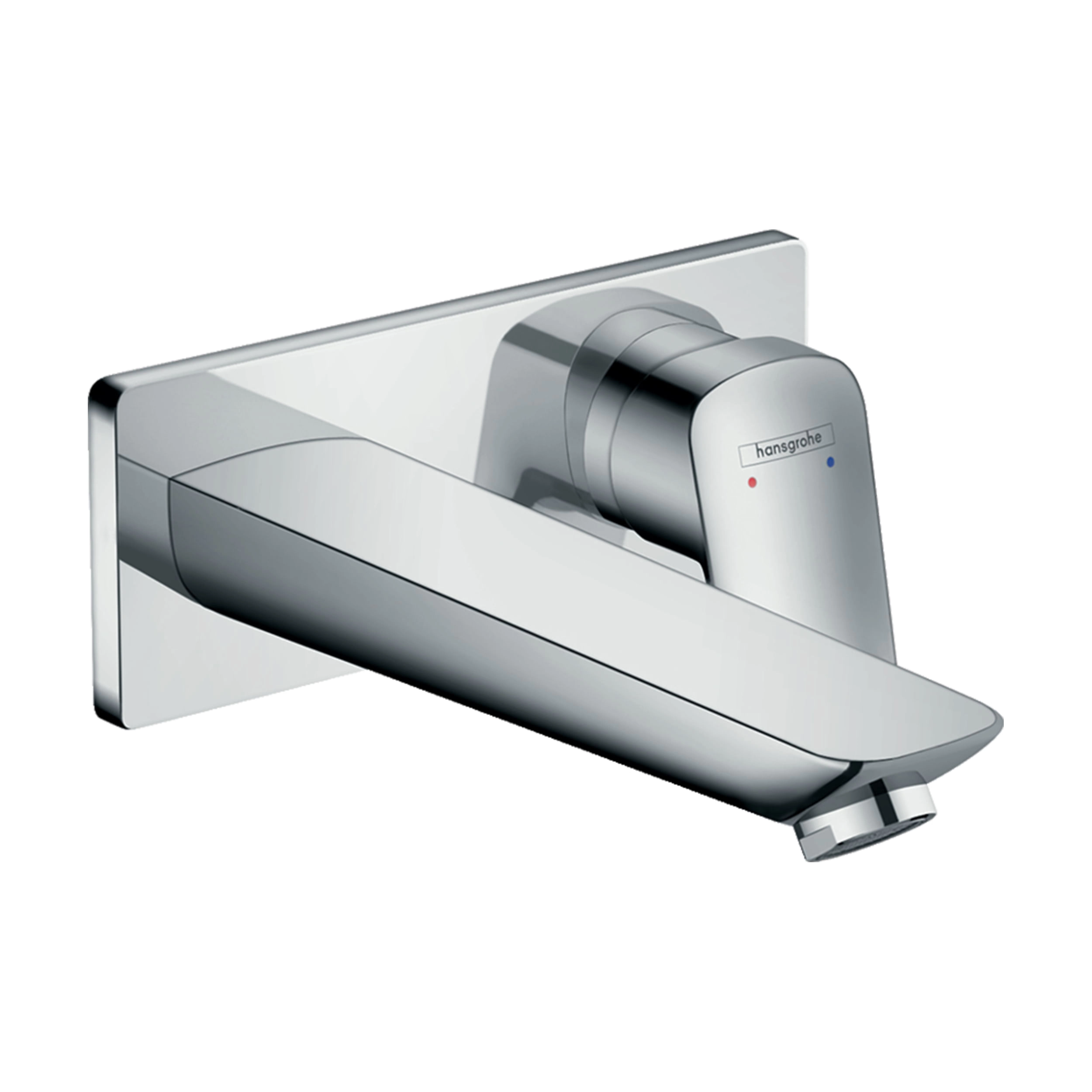Grifería Lavamanos Logis Muro 20 cm C/Desagüe 71220000 Cromo