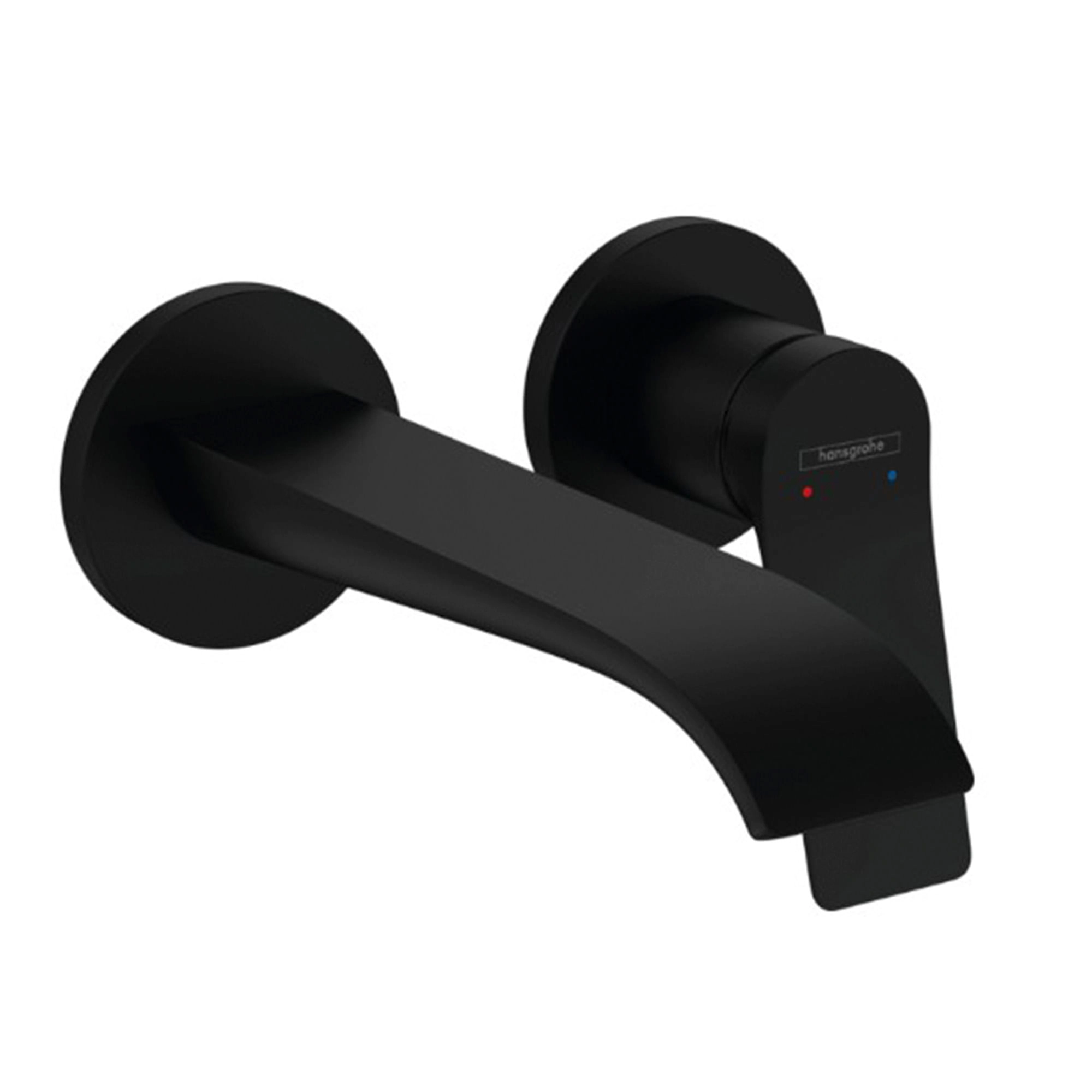 Griferia Lavamanos Vivenis Muro 20 Cm C/Desagüe 75050670 Negro Mate