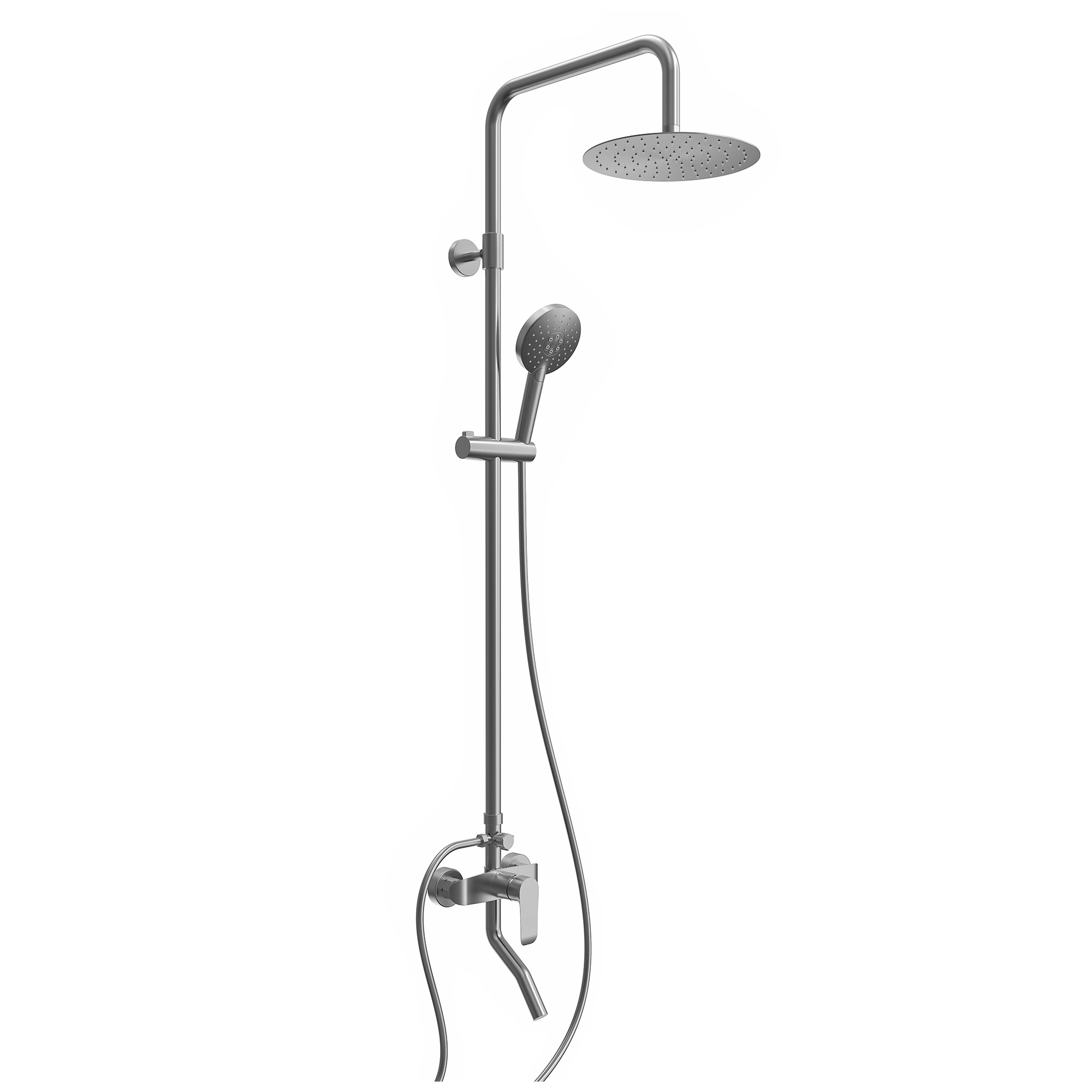 Columna Tina Urban Con Set Soporte Ducha Gun Grey