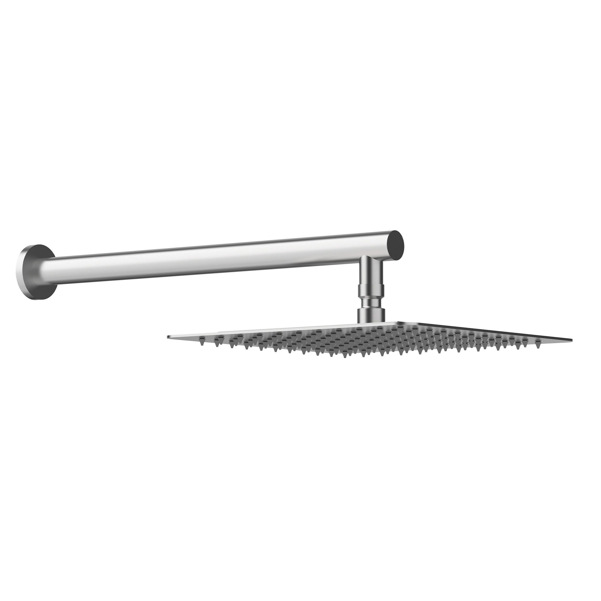Plato Ducha Stellar Cuadrado 25 cm 1 Jet C/Brazo Brushed