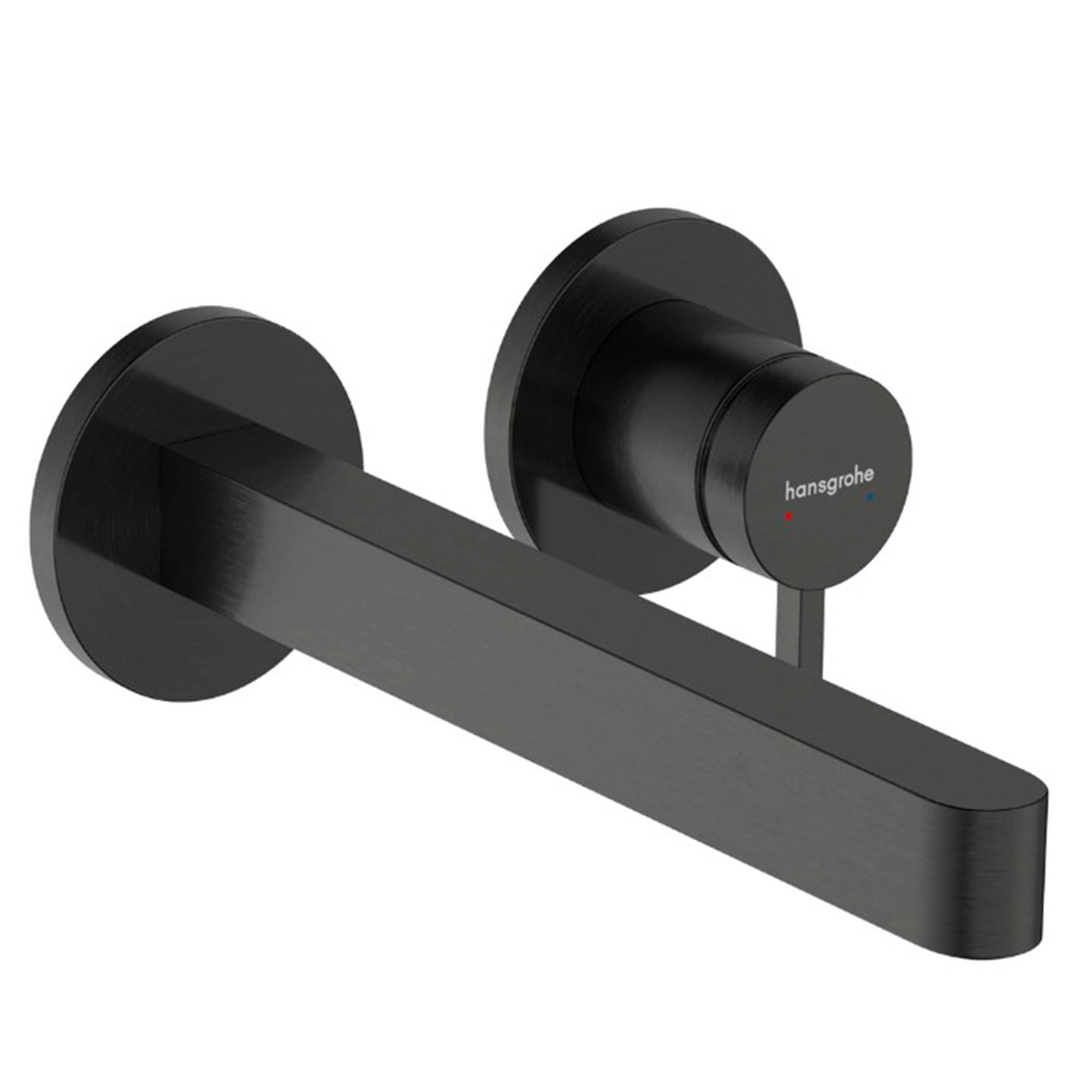 Grifería Lavamanos Finoris Muro 22 cm Con Desague 76050340 Brushed Black Chrome