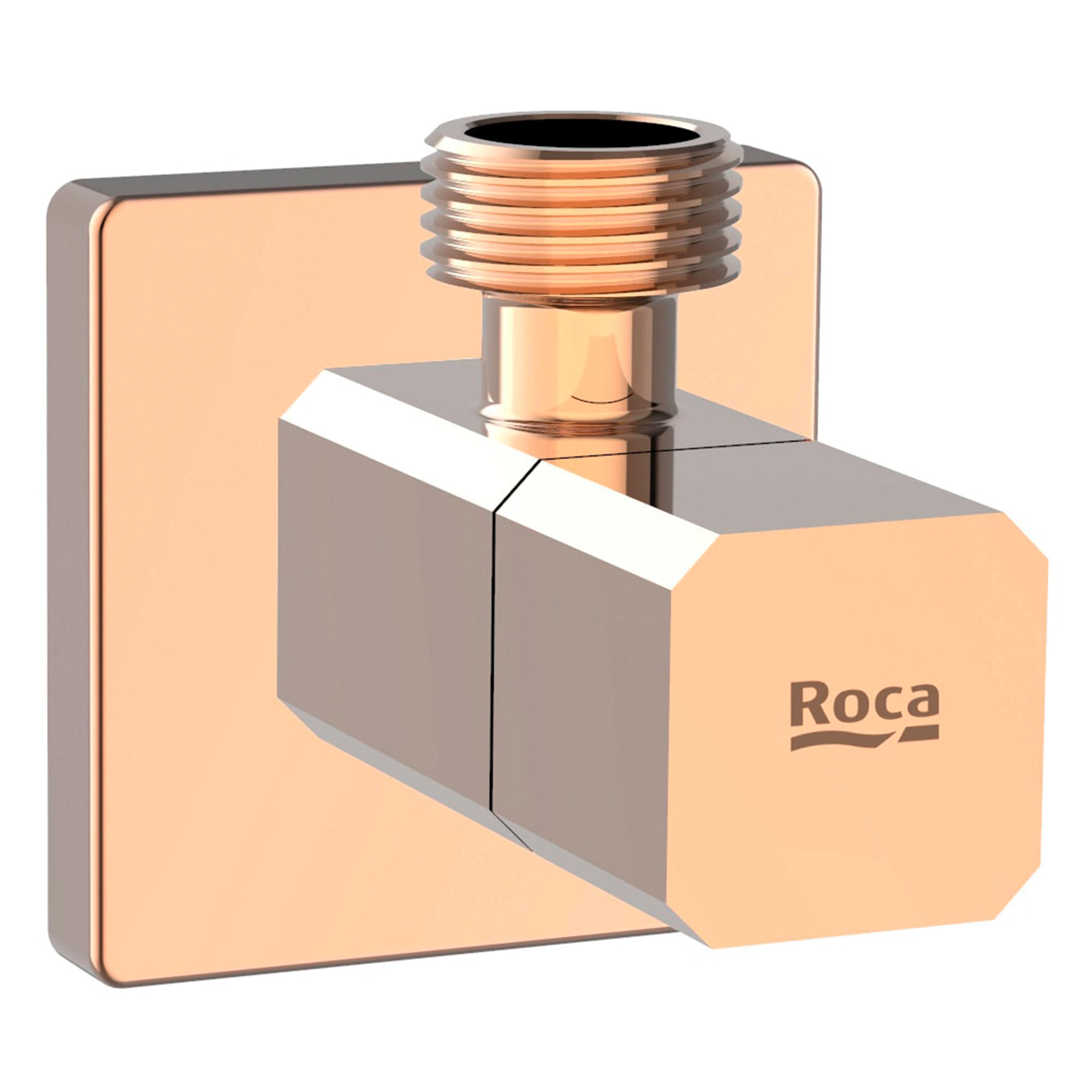 Llave de Paso Aqua Square 1/2" - 1/2" Rose Gold 56x53x53 mm