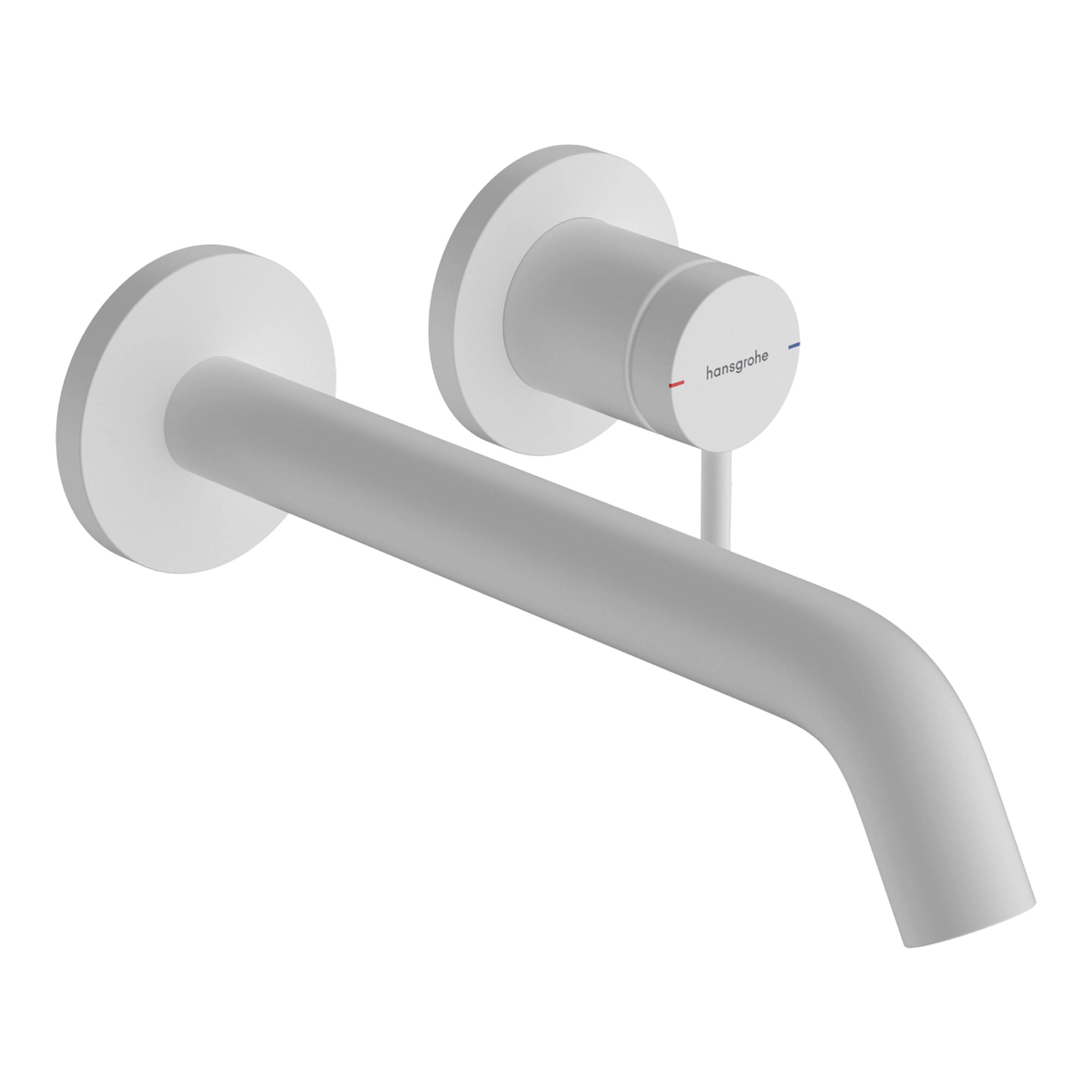 Griferia Lavamanos Tecturis S Muro 22 Cm C/Desagüe 73351700 Blanco Mate