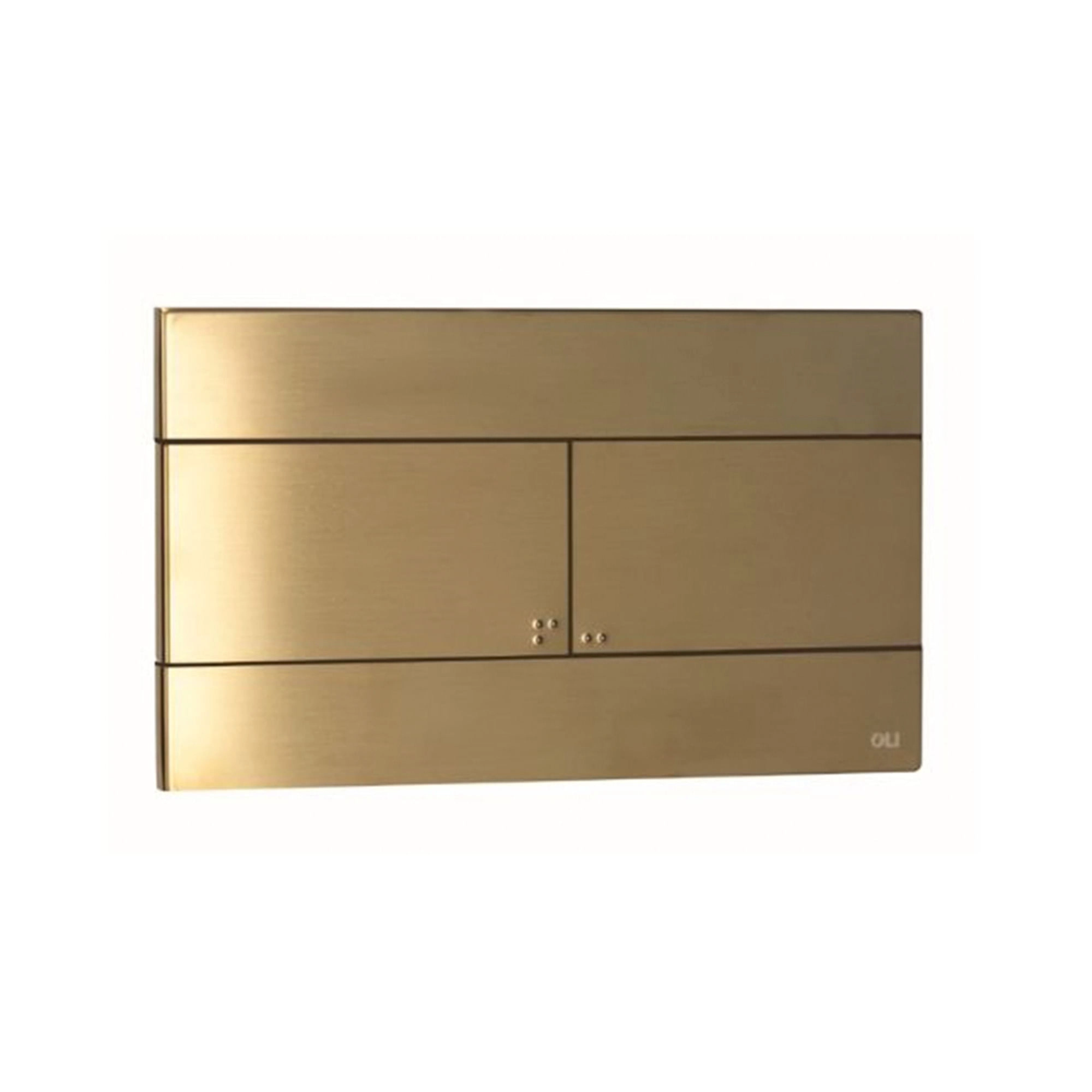 Placa De Accionamiento Doble Slim Inox Oro 255x150x78 mm