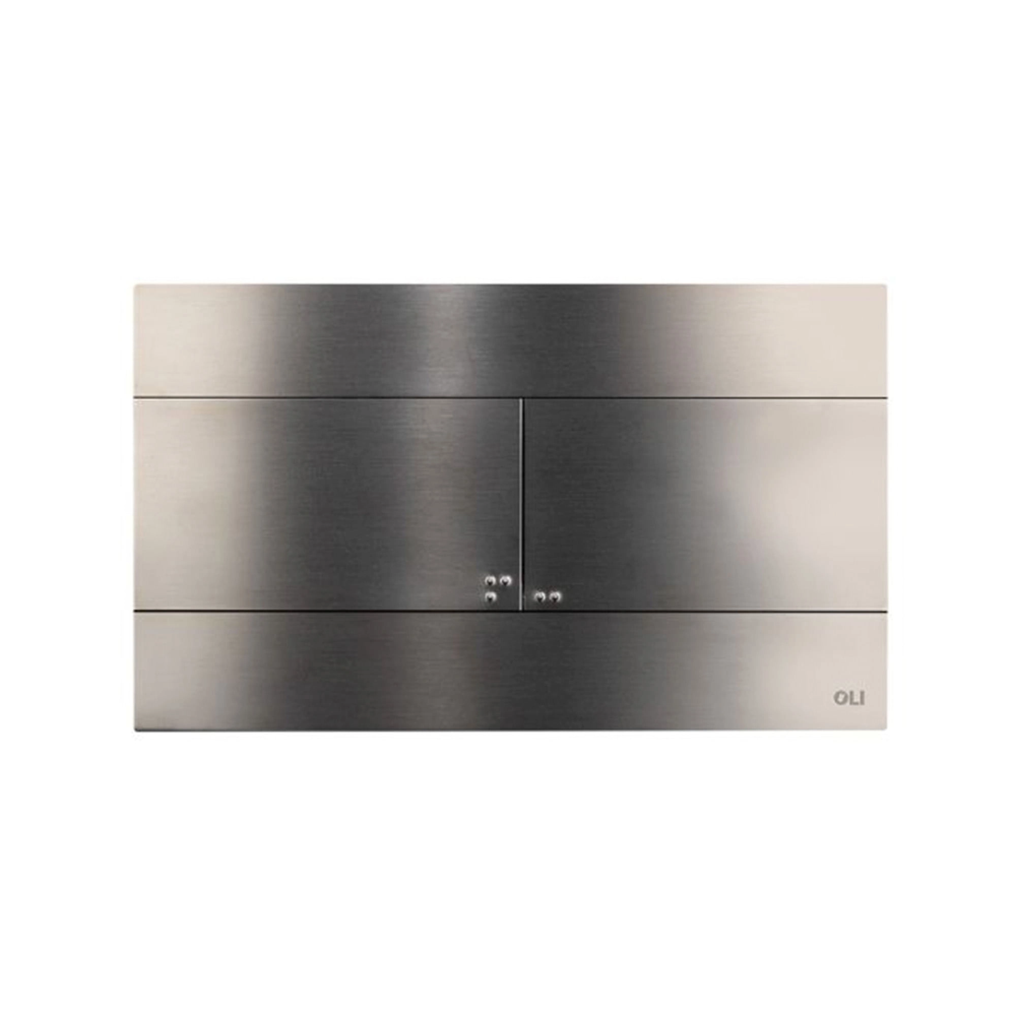 Placa De Accionamiento Doble Slim Inox Gun Metal 255x150x78 mm