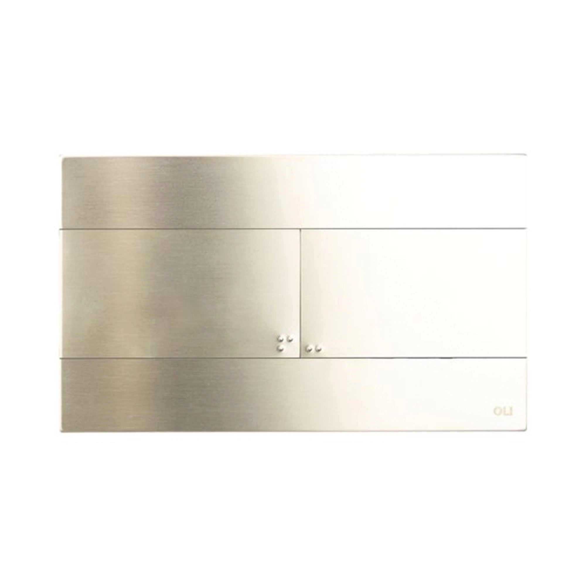 Placa De Accionamiento Doble Slim Inox Oro Blanco 255x150x78 mm