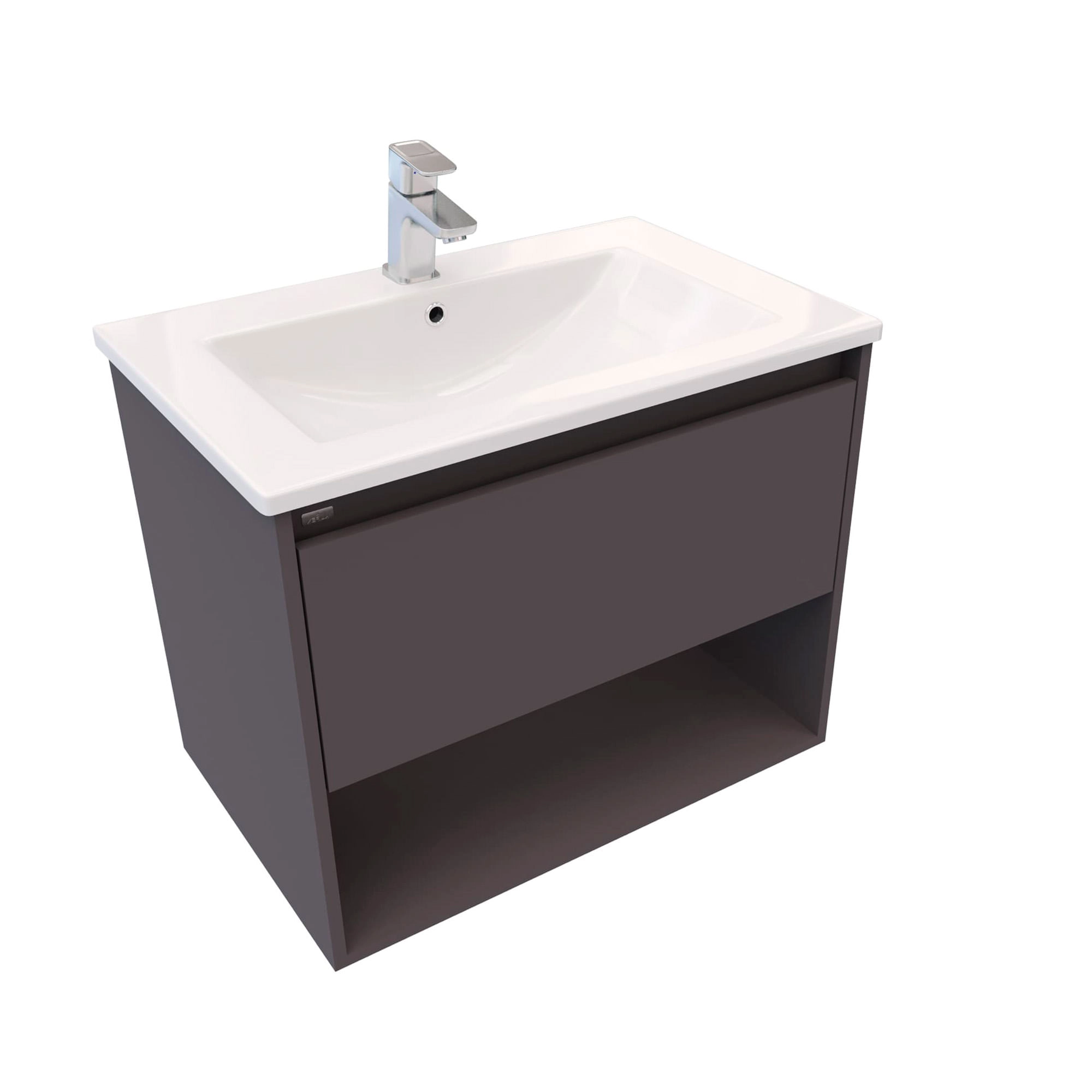 Mueble de Baño King con Lavamanos 1 Cajón y Repisa Plomo