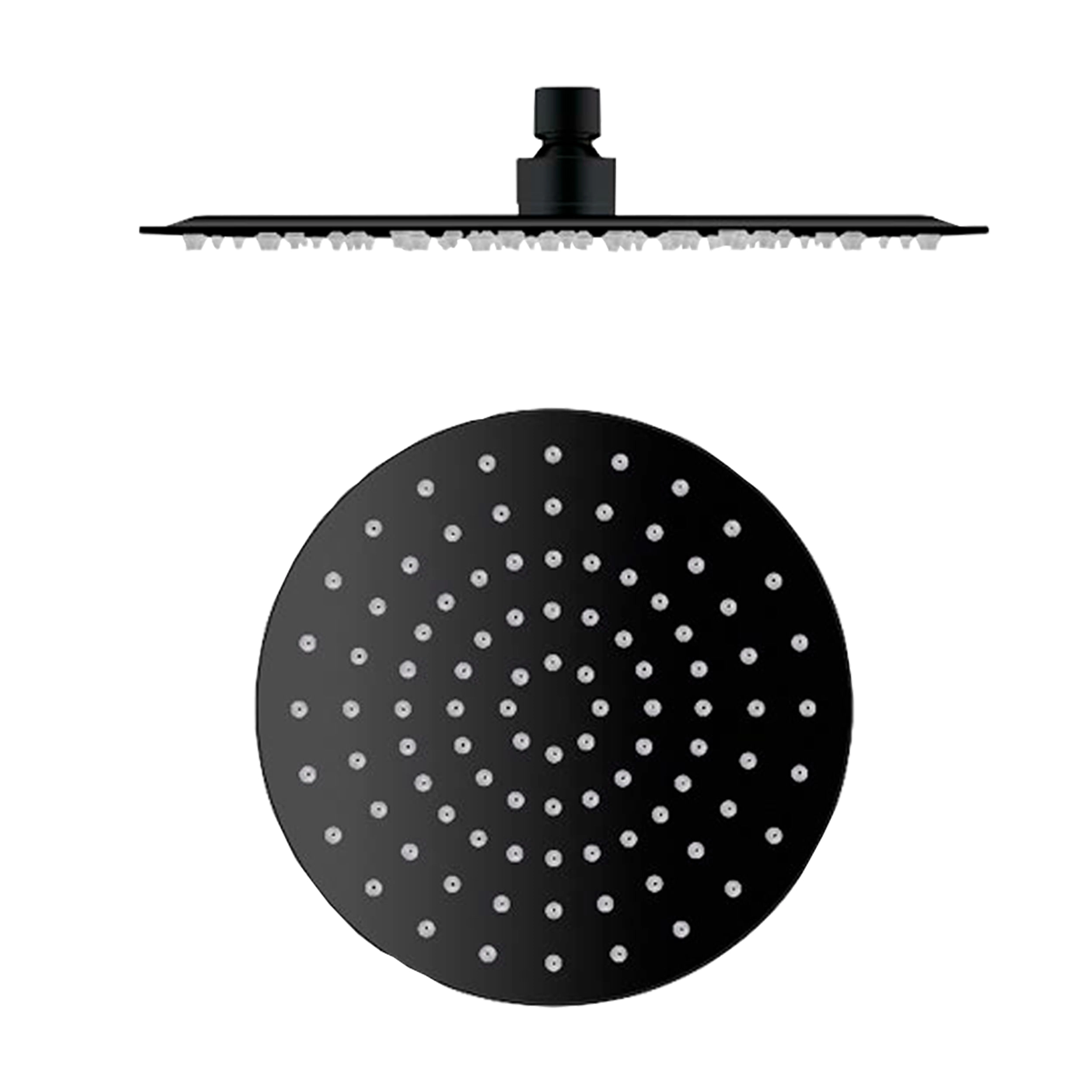 Plato Ducha Urban Redondo 25 cm 1 Jet sin Brazo Negro Mate