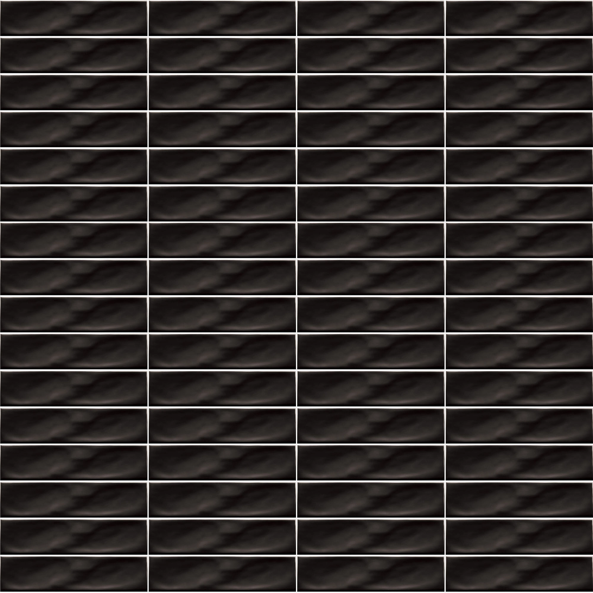 Cerámica Muro Ice Craft Black Brillante 6.8x28 cm