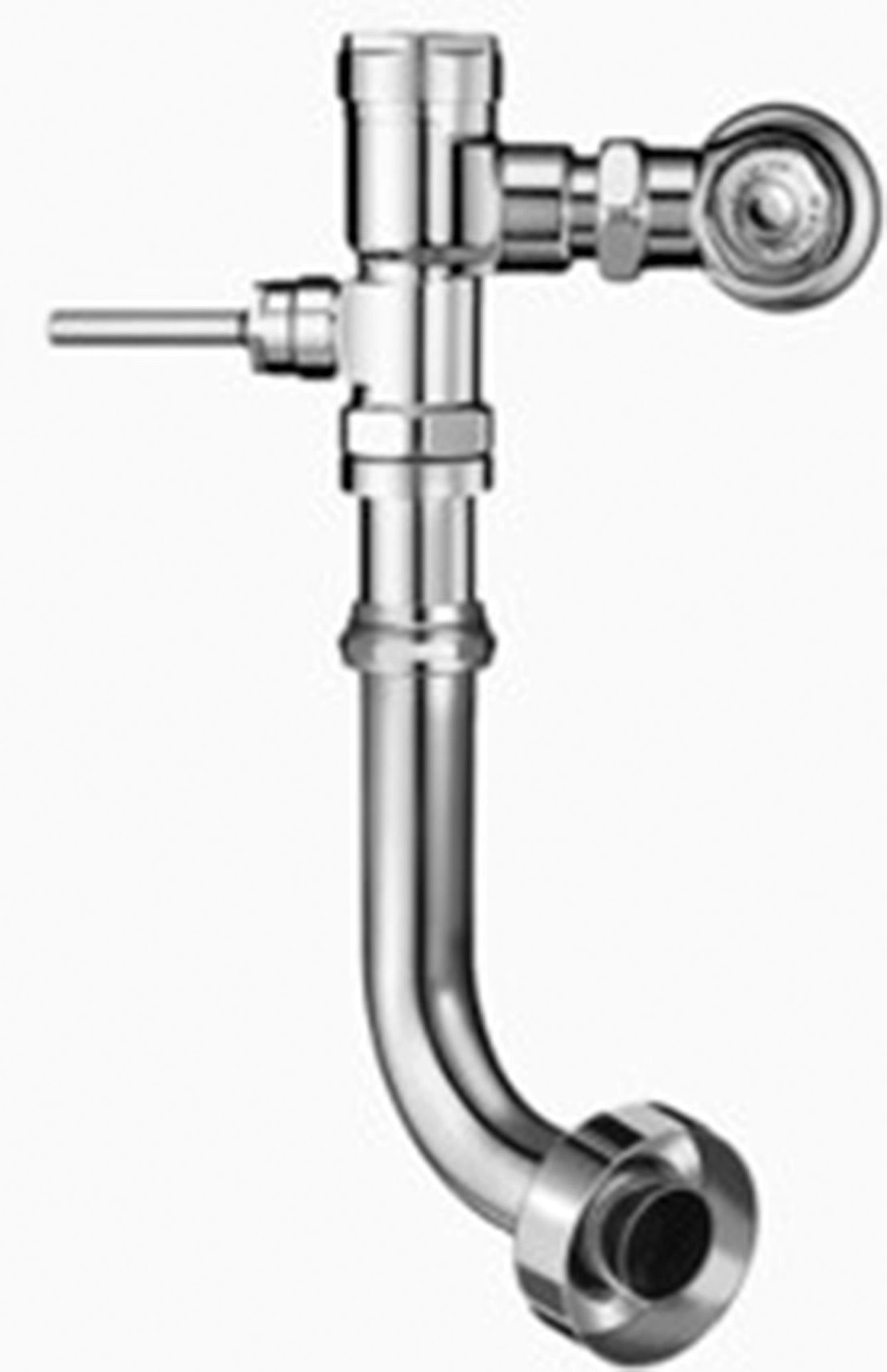Fluxor WC Public Expuesto Tubo Curvo y Palanca Cromado 4,8 lts