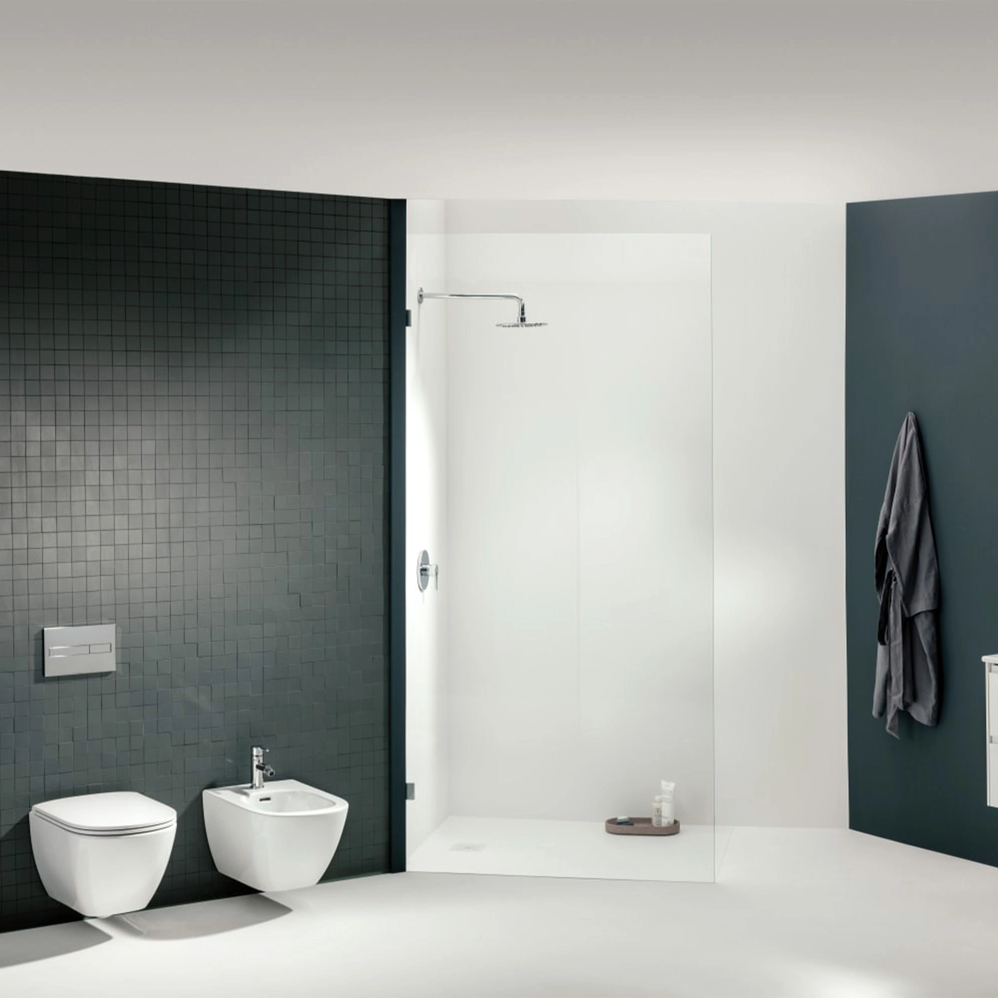 WC Lua Suspendido Con Cisterna y Placa Blanco 360x345x520 mm