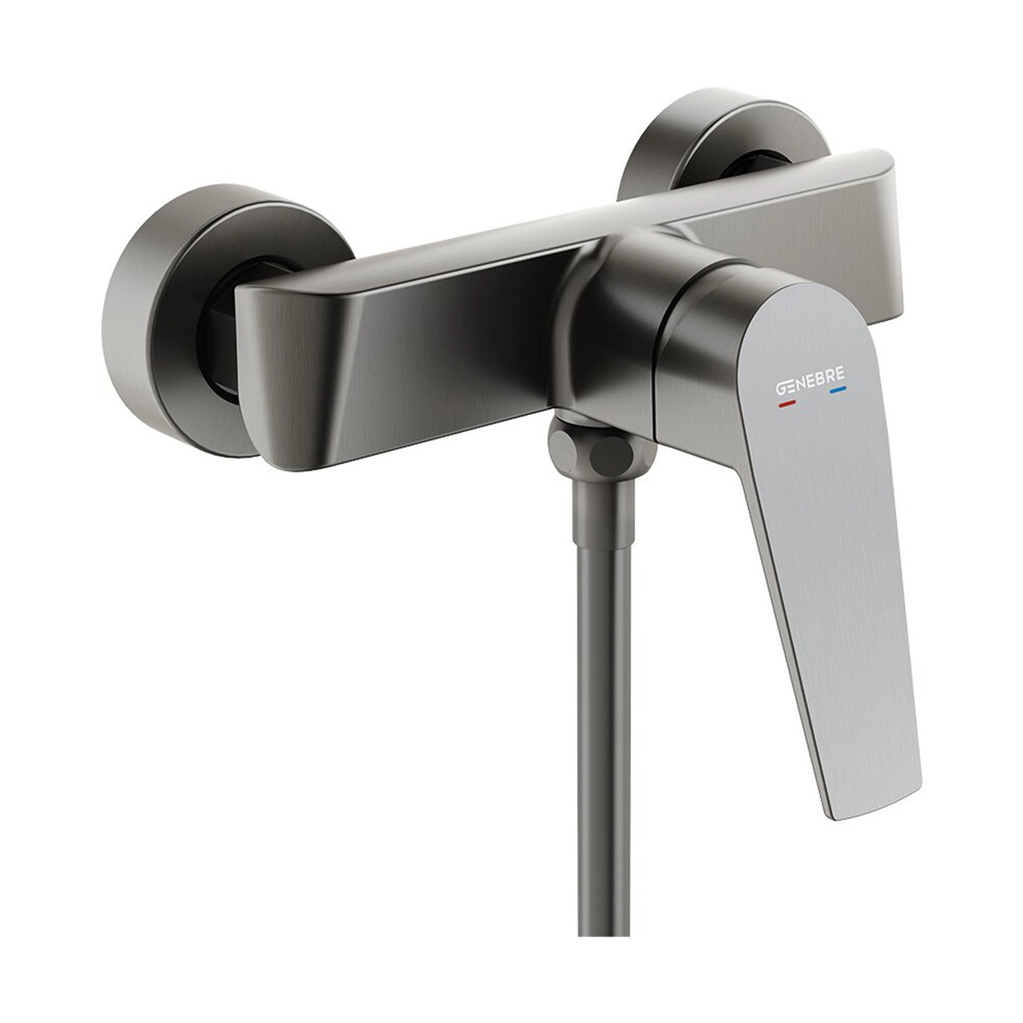 Grifería Ducha Expuesta Kloe Con Set De Ducha Fono Gun Grey